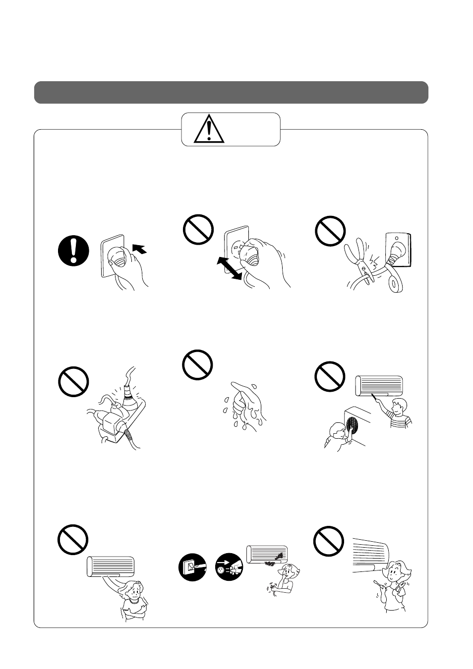 Cuidados de funcionamento aviso | Panasonic CS-A28BKP5 User Manual | Page 136 / 202