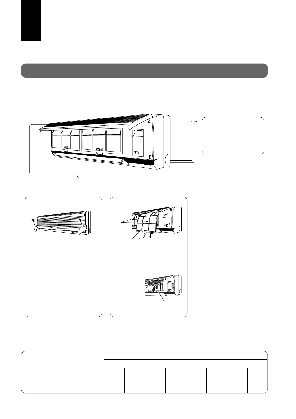 Preparação antes de funcionar, Airflow direction adjustment, Antes de pôr a unidade a funcionar | Panasonic CS-A28BKP5 User Manual | Page 140 / 202