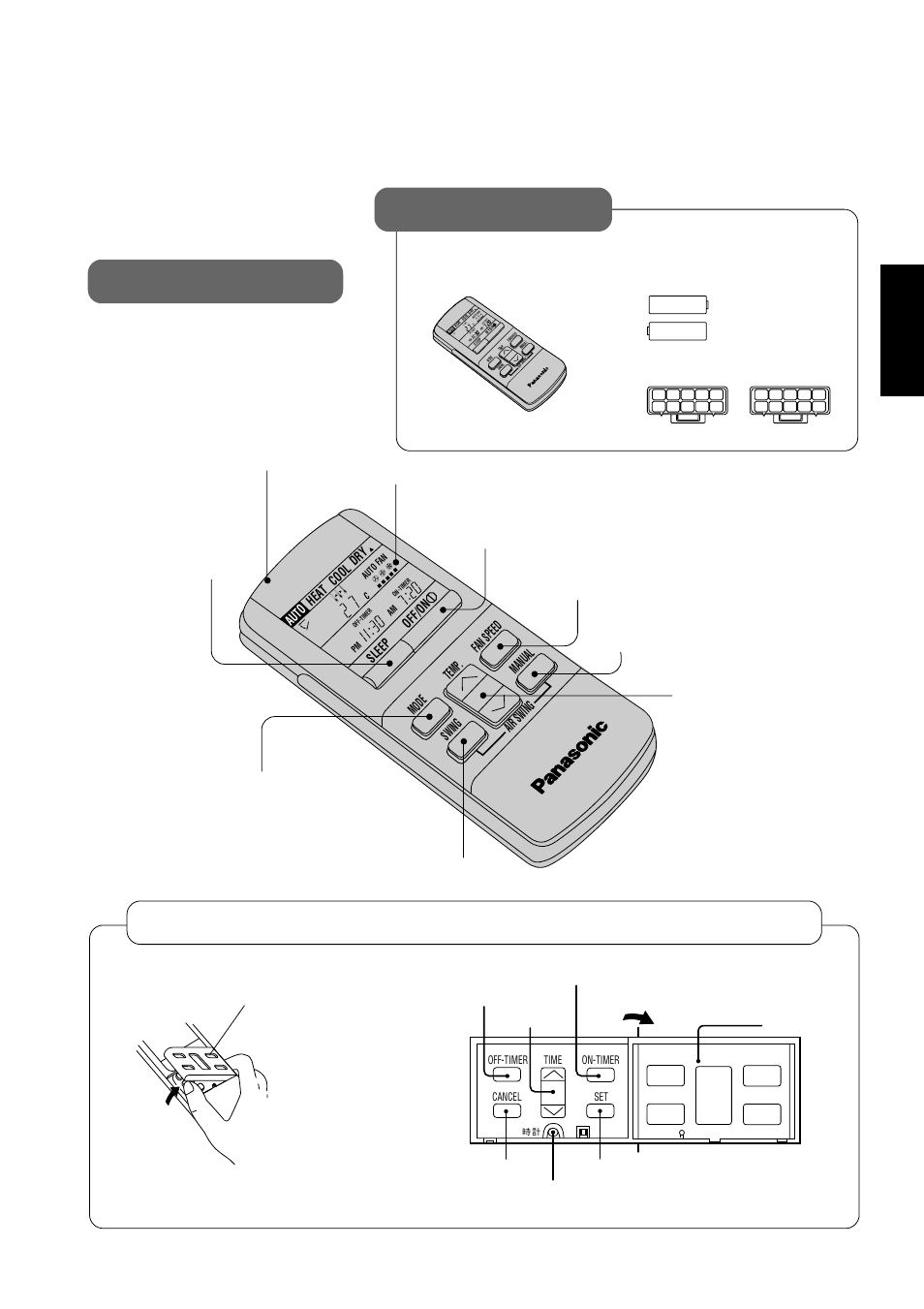 Télécommande, Accessoires, Français | Touche horloge | Panasonic CS-A28BKP5 User Manual | Page 29 / 202