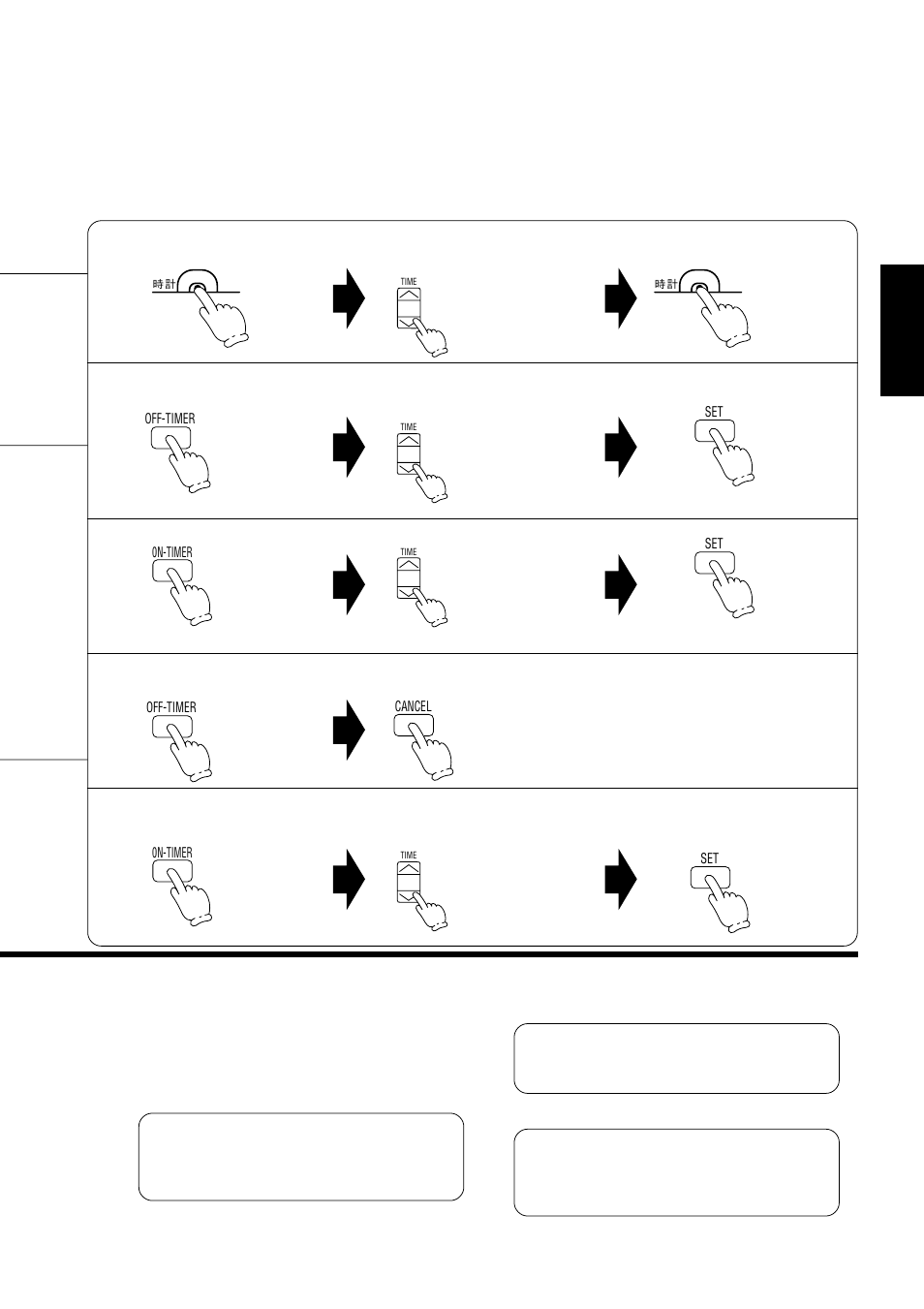 Français pour régler l’heure actuelle, Pour régler la minuterie, Pour annuler le réglage de minuterie | Pour modifier l’horaire programmé, Minuterie | Panasonic CS-A28BKP5 User Manual | Page 35 / 202