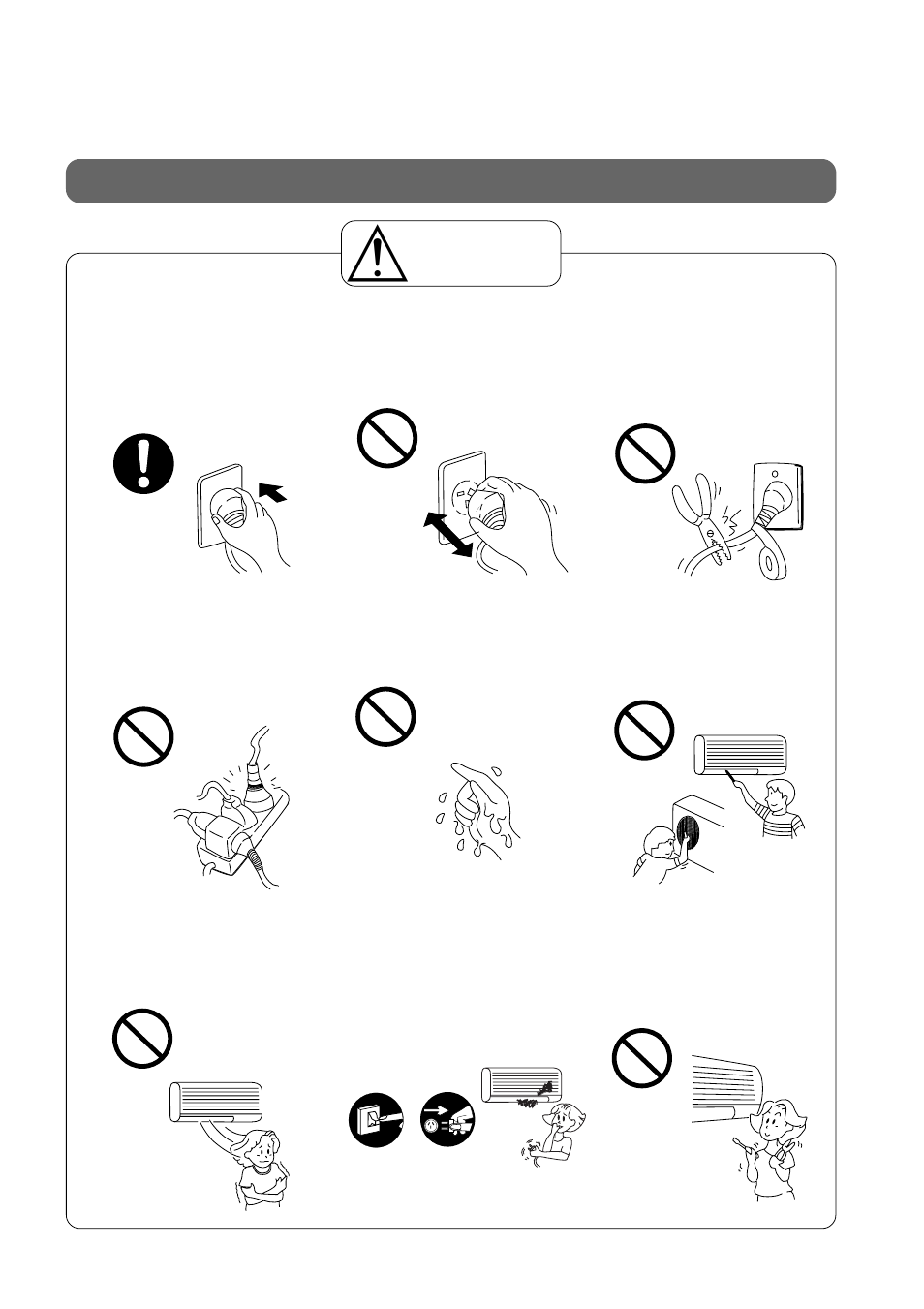 Precauciones al operar, Advertencia | Panasonic CS-A28BKP5 User Manual | Page 48 / 202