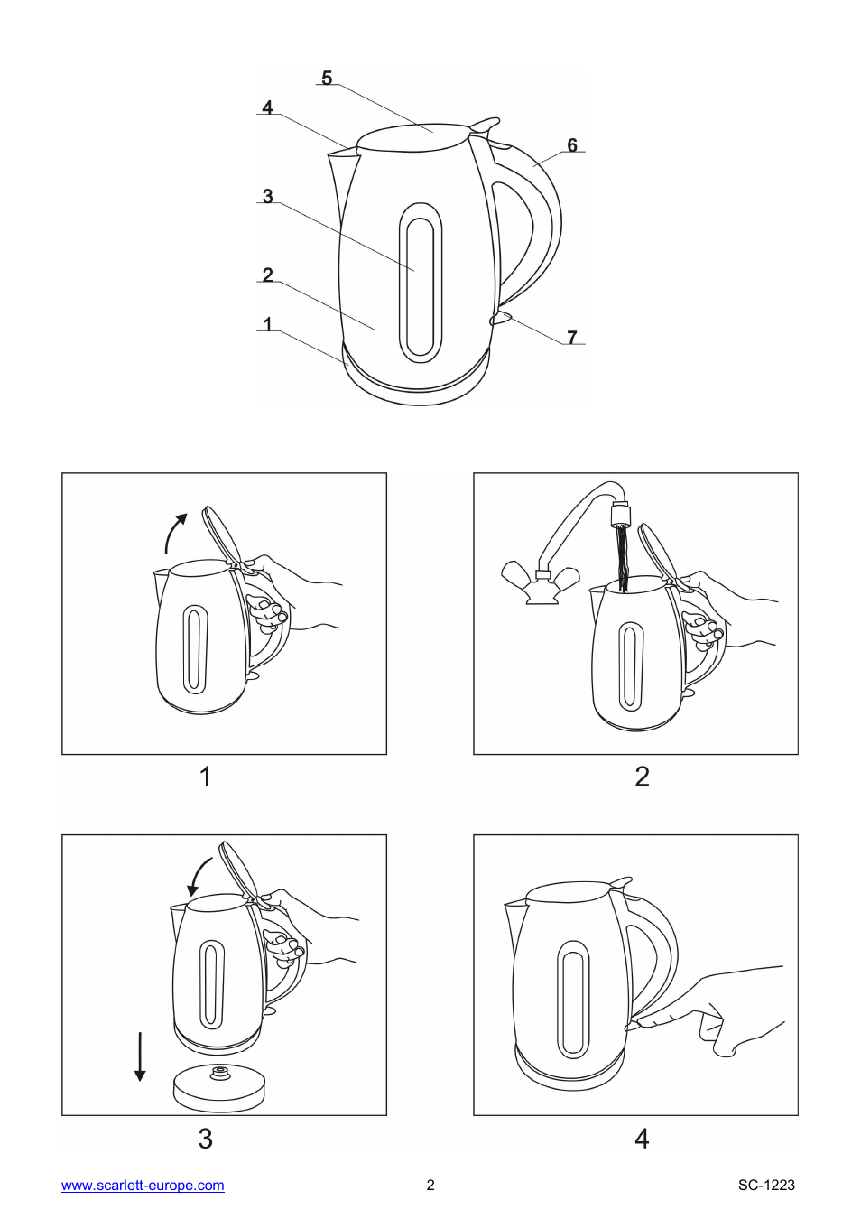 Scarlett SC-1223 User Manual | Page 2 / 18