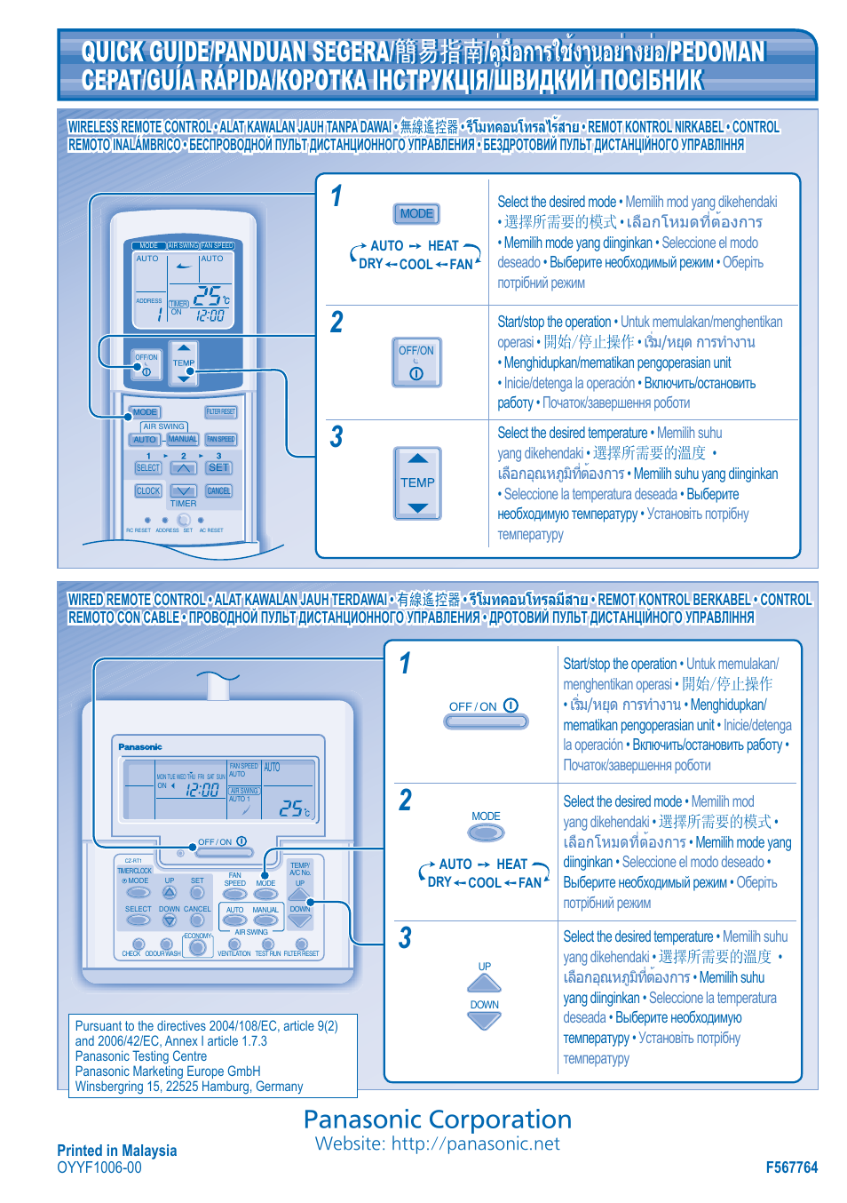 Panasonic corporation | Panasonic S-28KA1E5 User Manual | Page 108 / 108