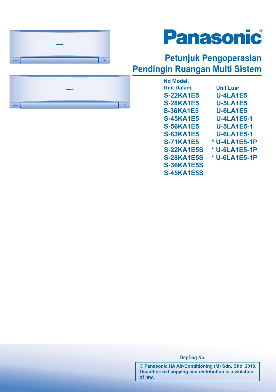 Panasonic S-28KA1E5 User Manual | Page 51 / 108