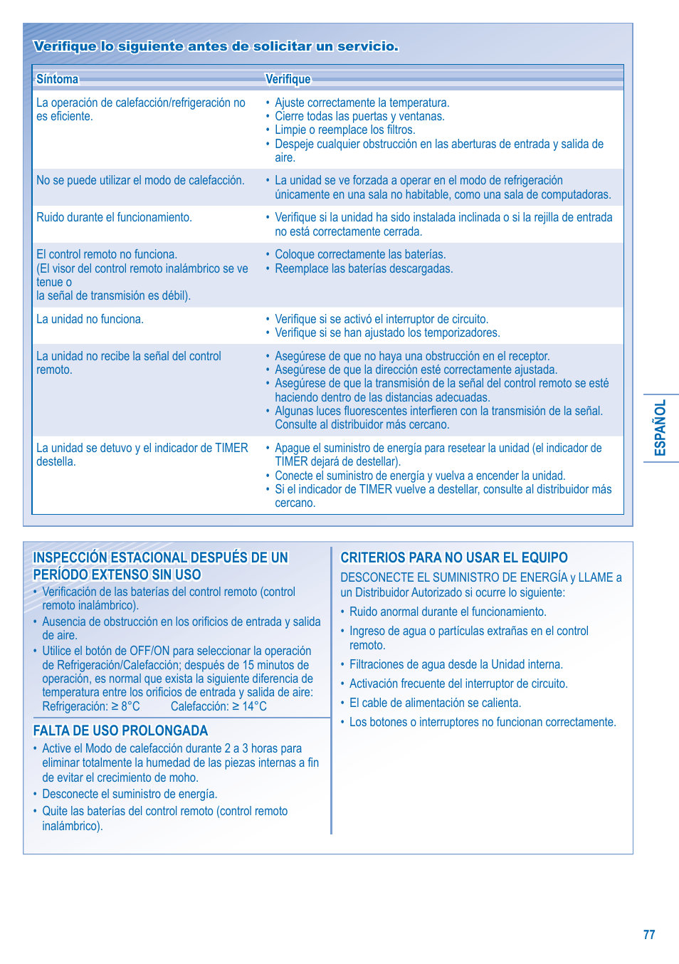 Panasonic S-28KA1E5 User Manual | Page 77 / 108