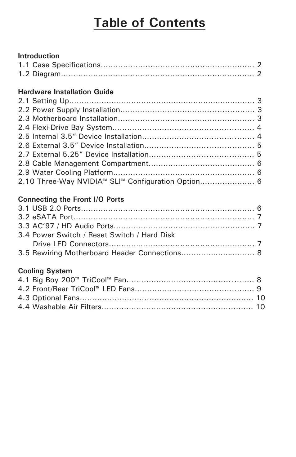 Antec Nine Hundred Two User Manual | Page 2 / 13
