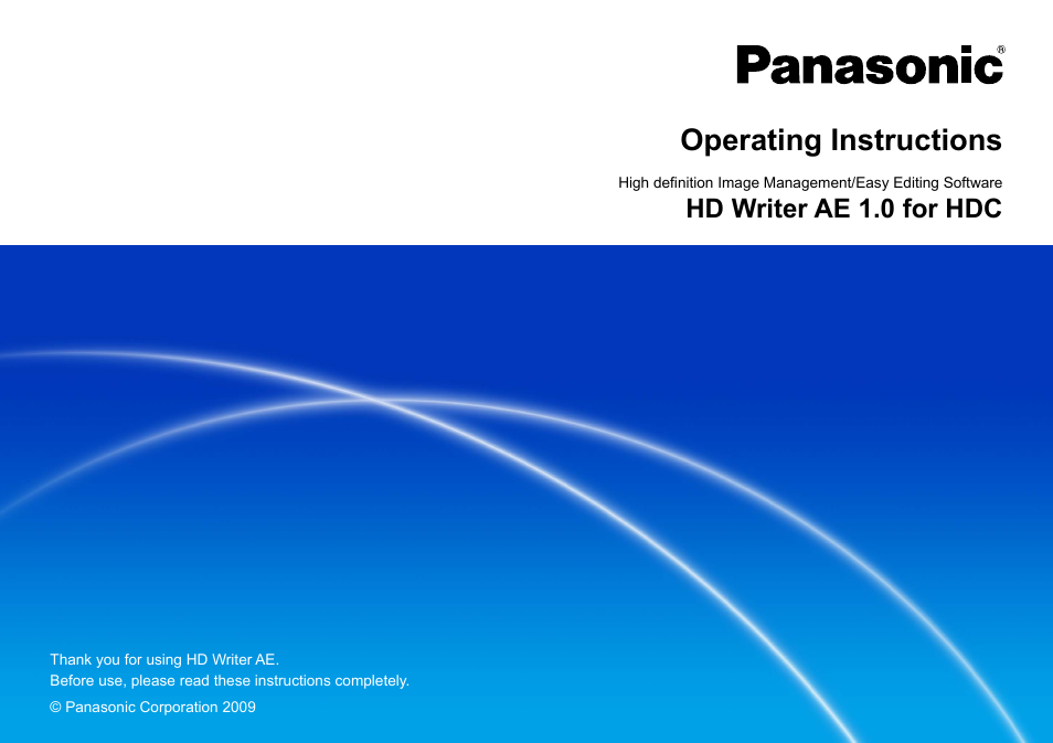 Panasonic -eng User Manual | 106 pages