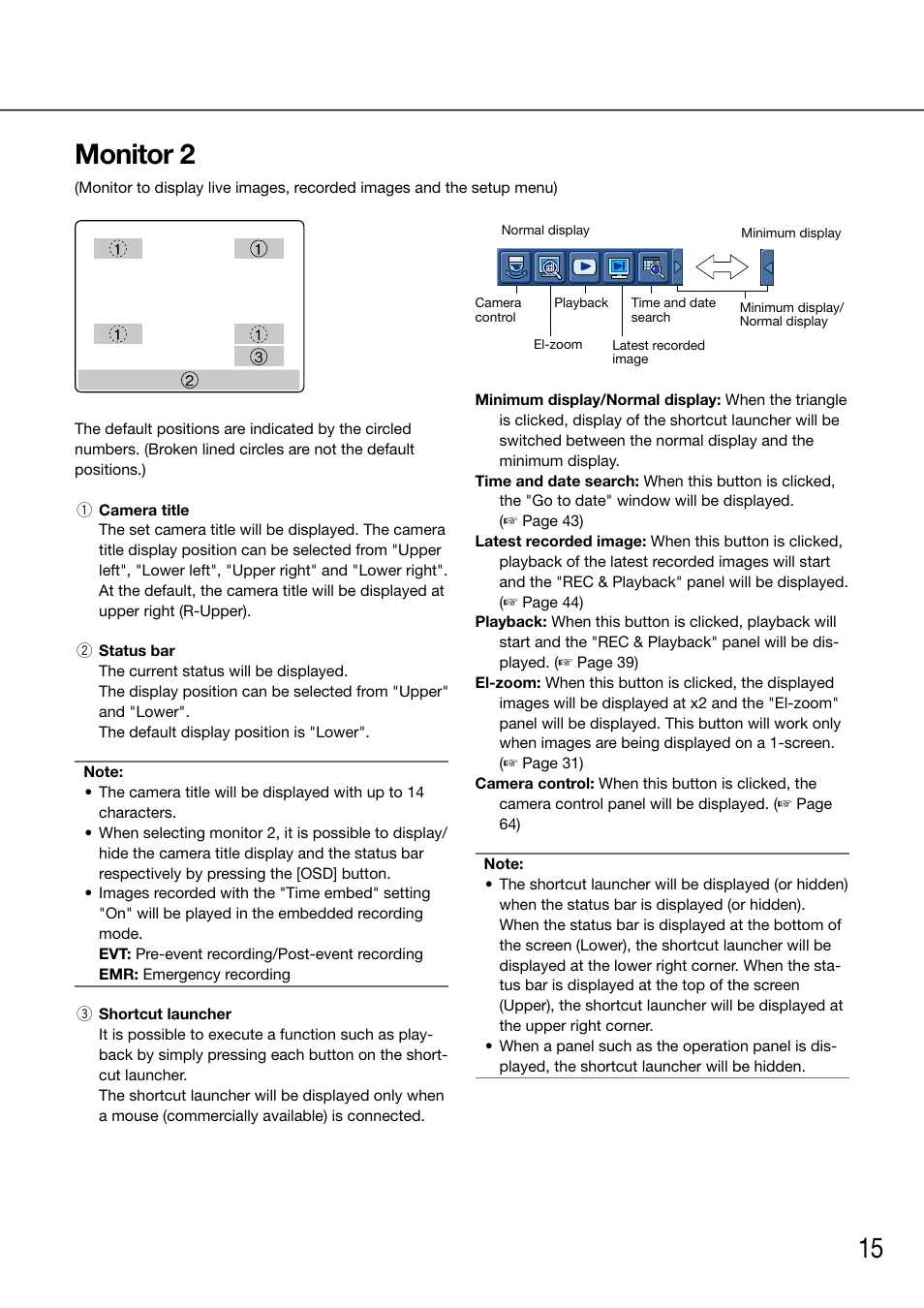 Monitor 2 | Panasonic 616 User Manual | Page 15 / 133