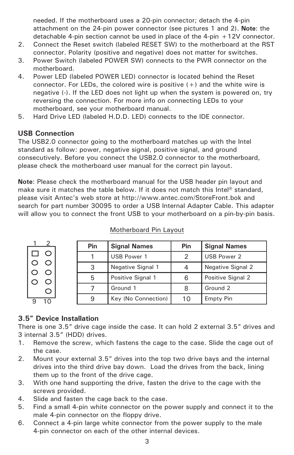 Antec NSK 4480B User Manual | Page 4 / 8