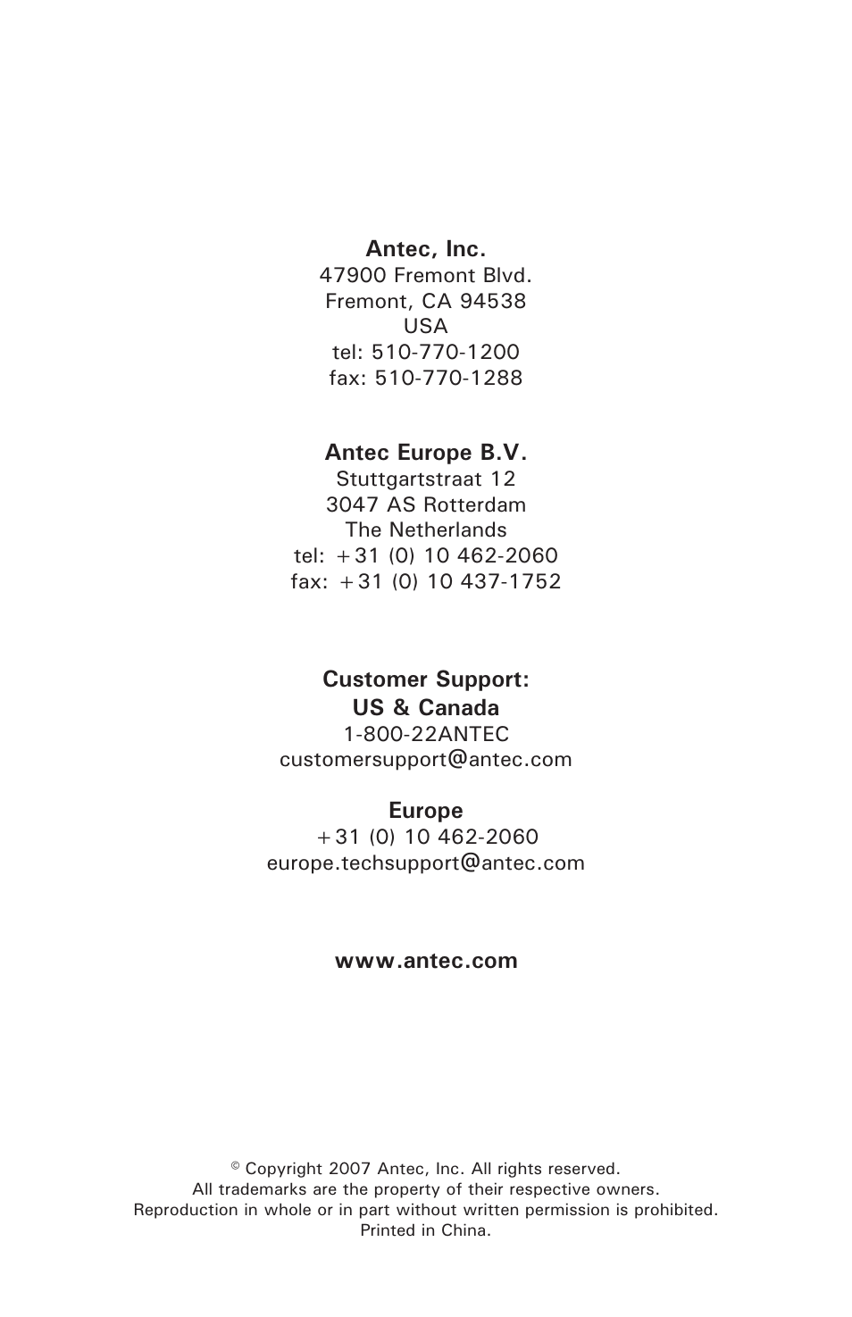 Antec NSK 4480B User Manual | Page 8 / 8