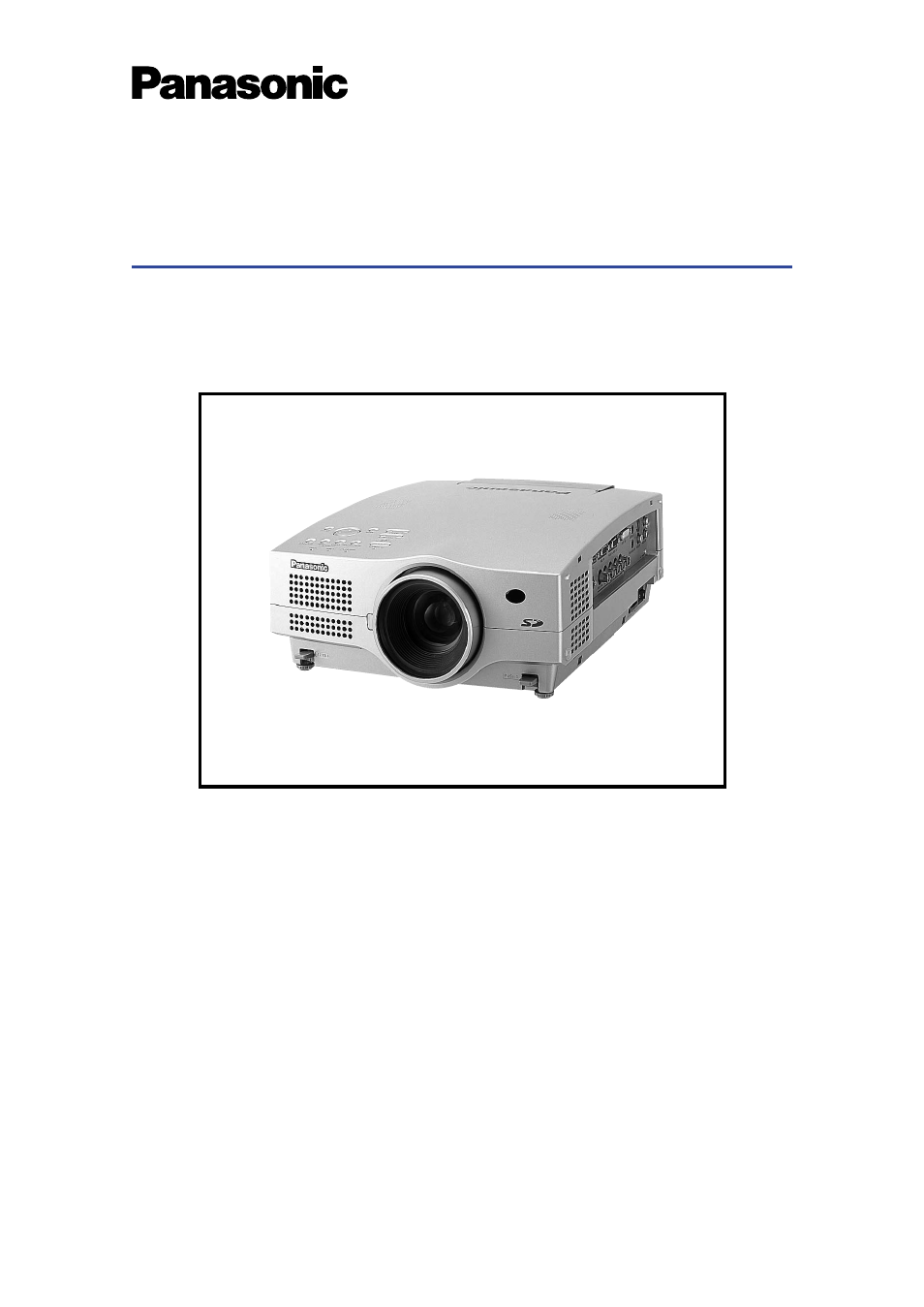 Panasonic PT-L780NTE User Manual | 7 pages