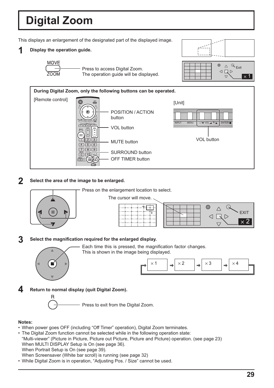 Digital zoom | Panasonic TH-65PF10RK User Manual | Page 29 / 56