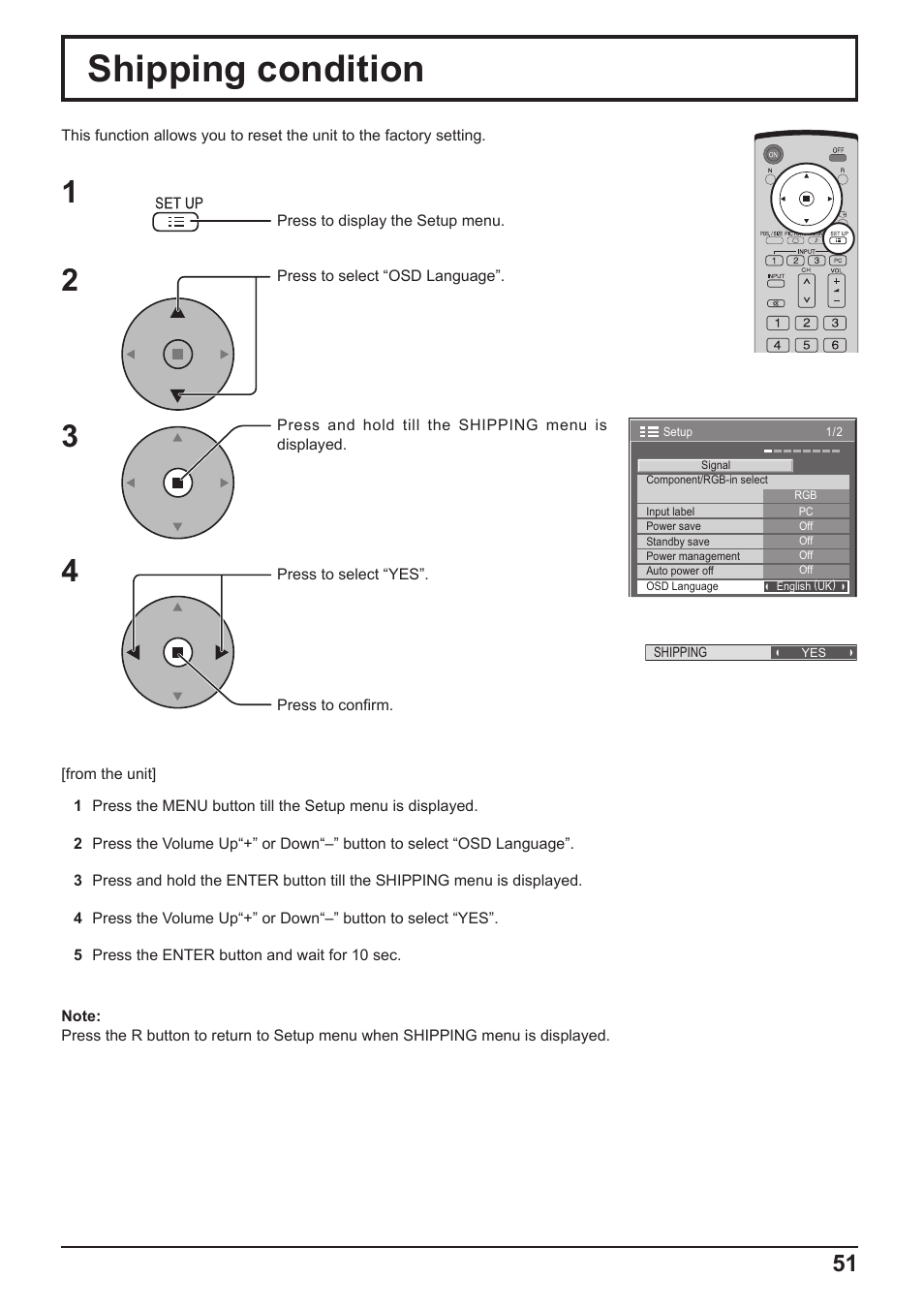 Shipping condition | Panasonic TH-65PF10RK User Manual | Page 51 / 56