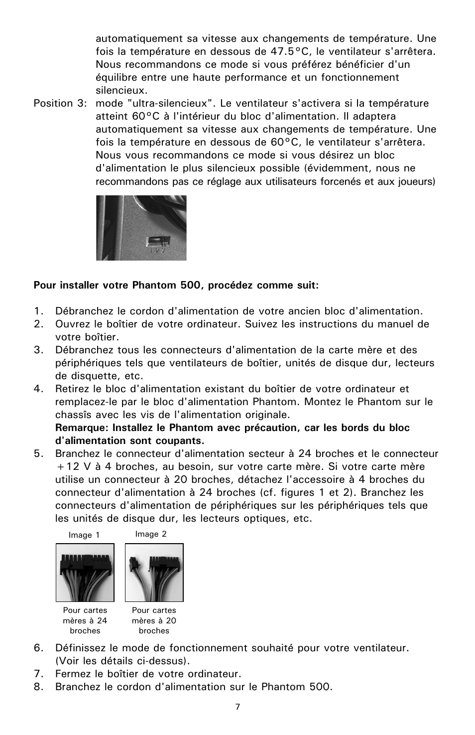 Antec 500 User Manual | Page 8 / 34