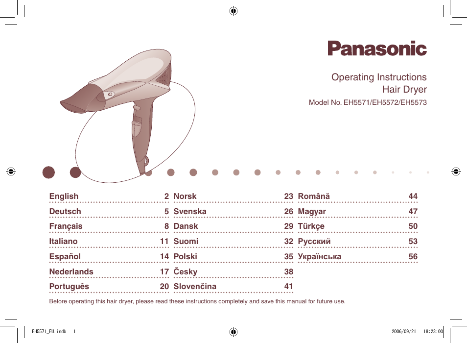 Panasonic -EU User Manual | 60 pages