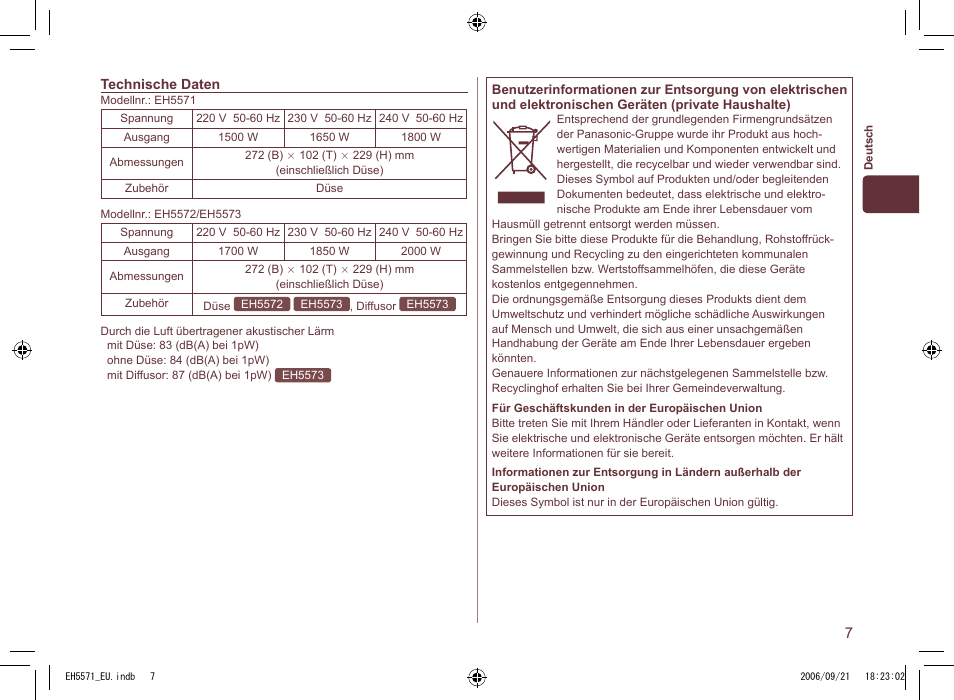 Panasonic -EU User Manual | Page 7 / 60