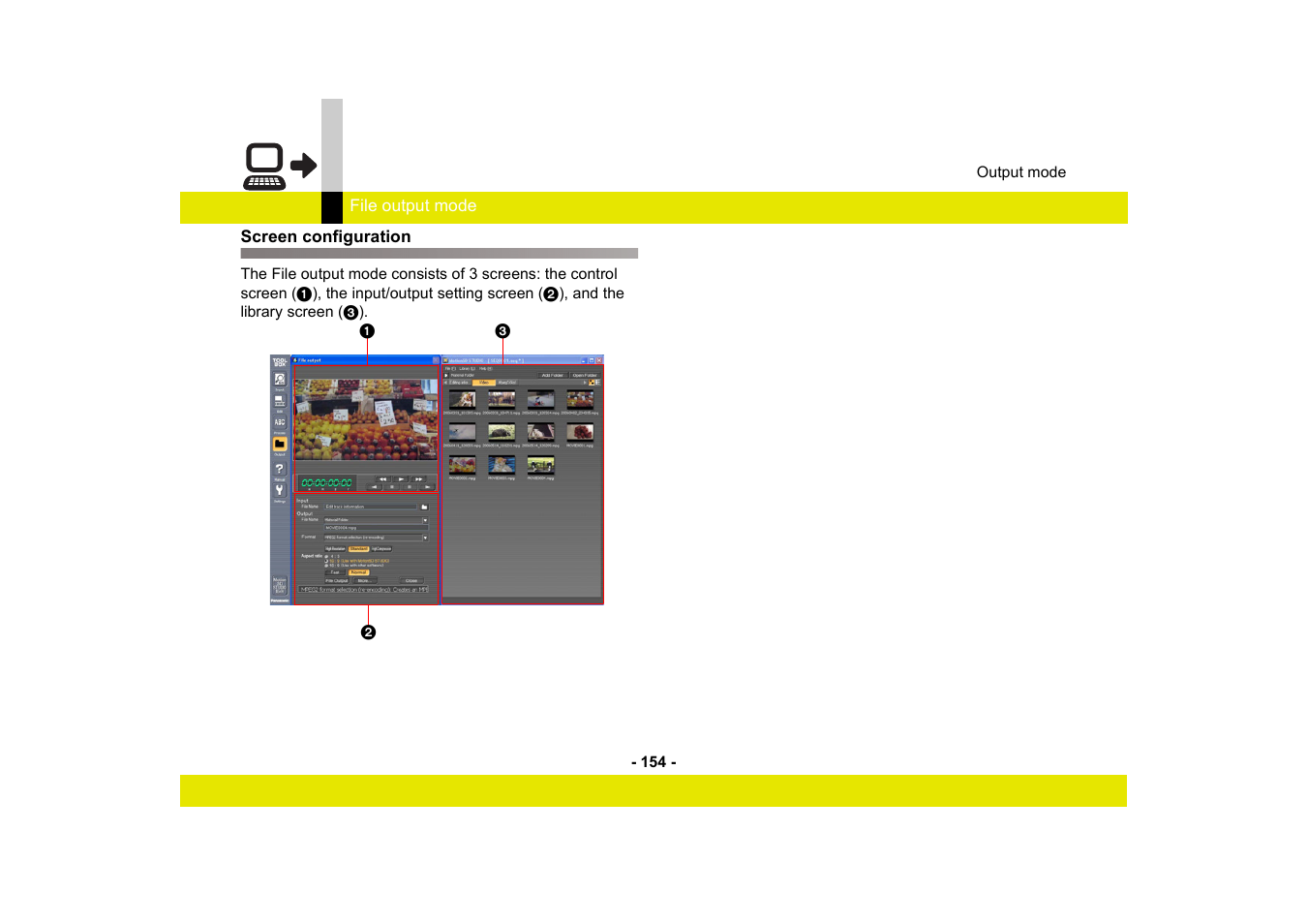 Screen configuration | Panasonic -eng User Manual | Page 154 / 250
