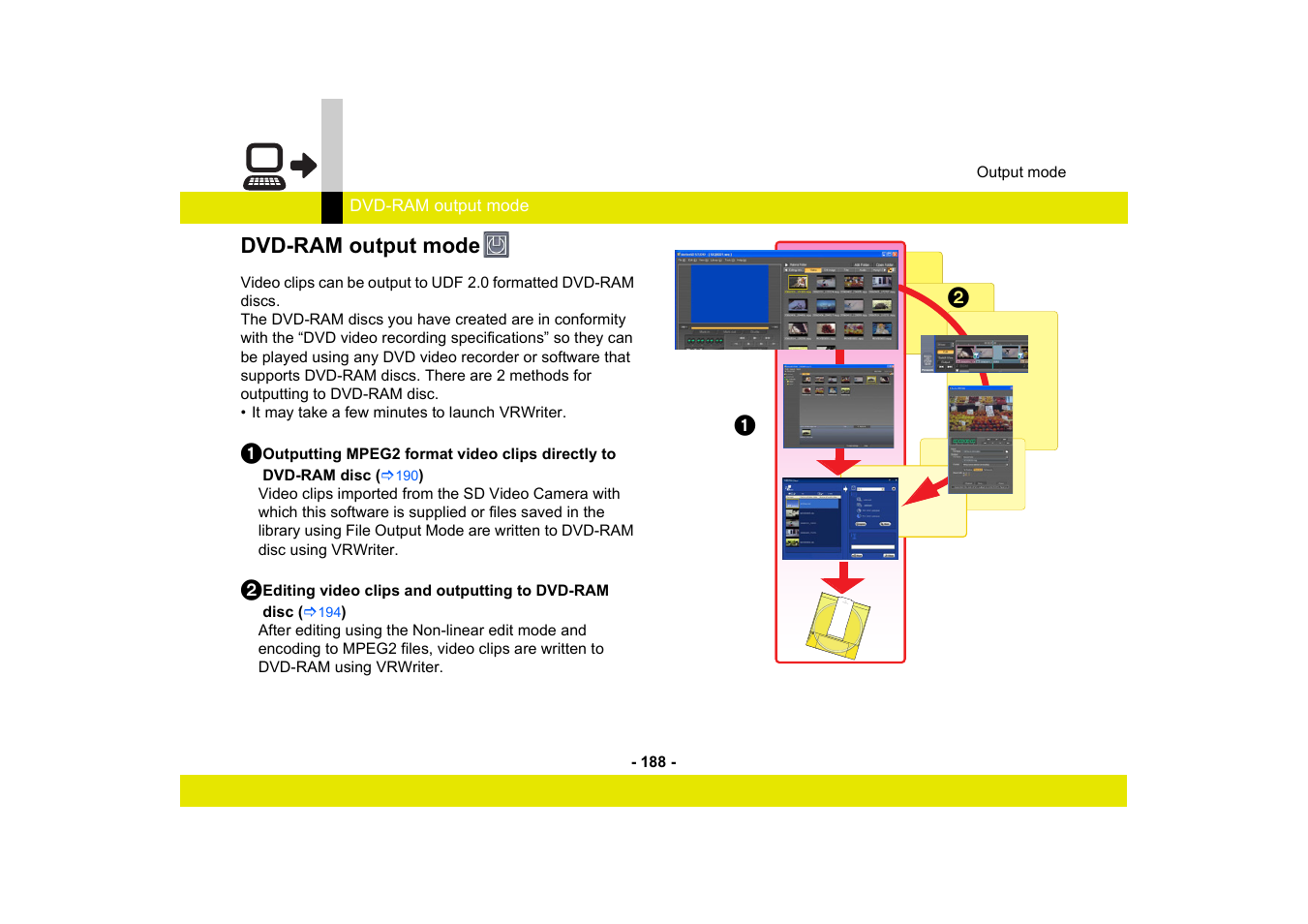 Dvd-ram output mode | Panasonic -eng User Manual | Page 188 / 250