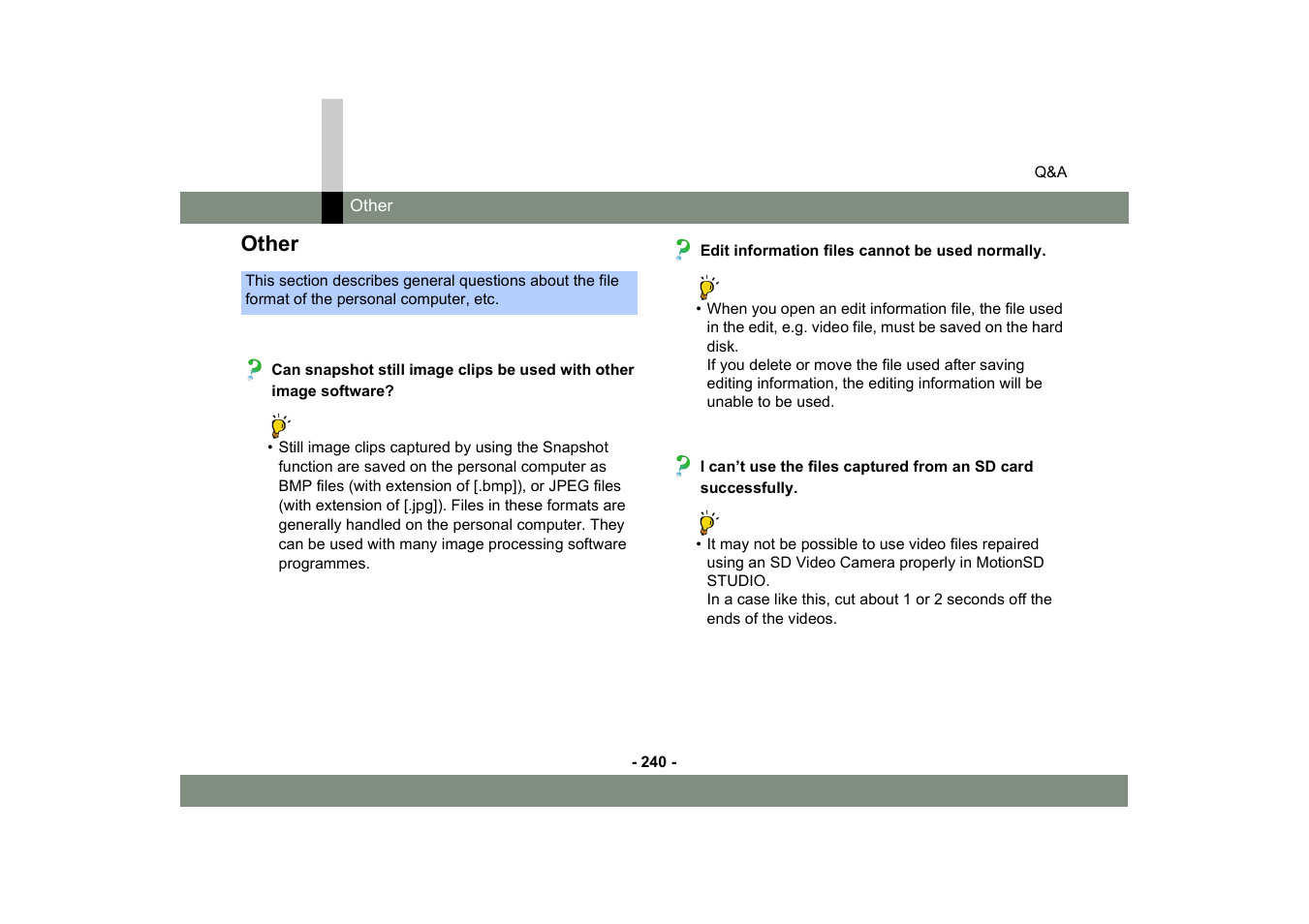 Other | Panasonic -eng User Manual | Page 240 / 250