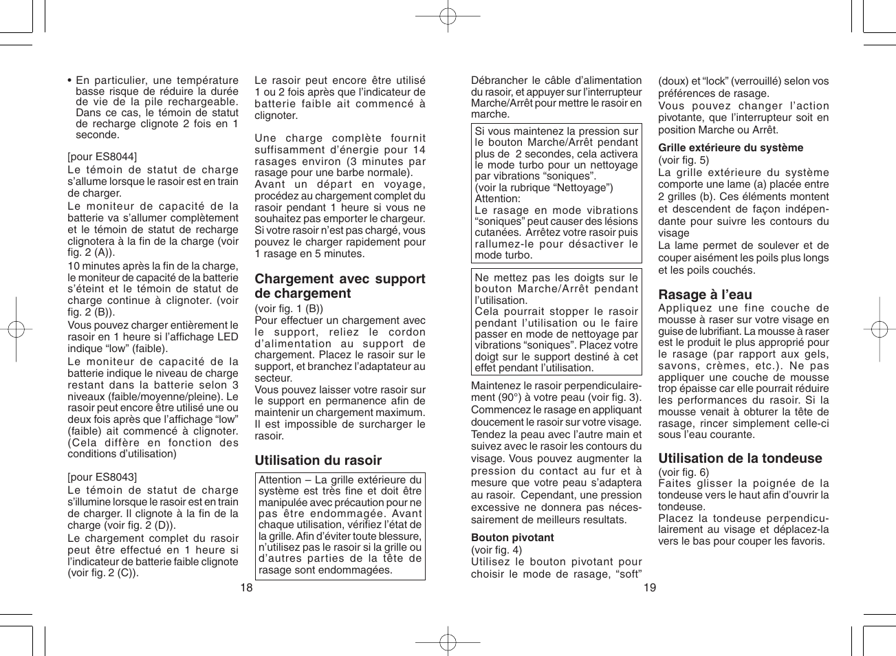 Panasonic ES8044 User Manual | Page 10 / 57