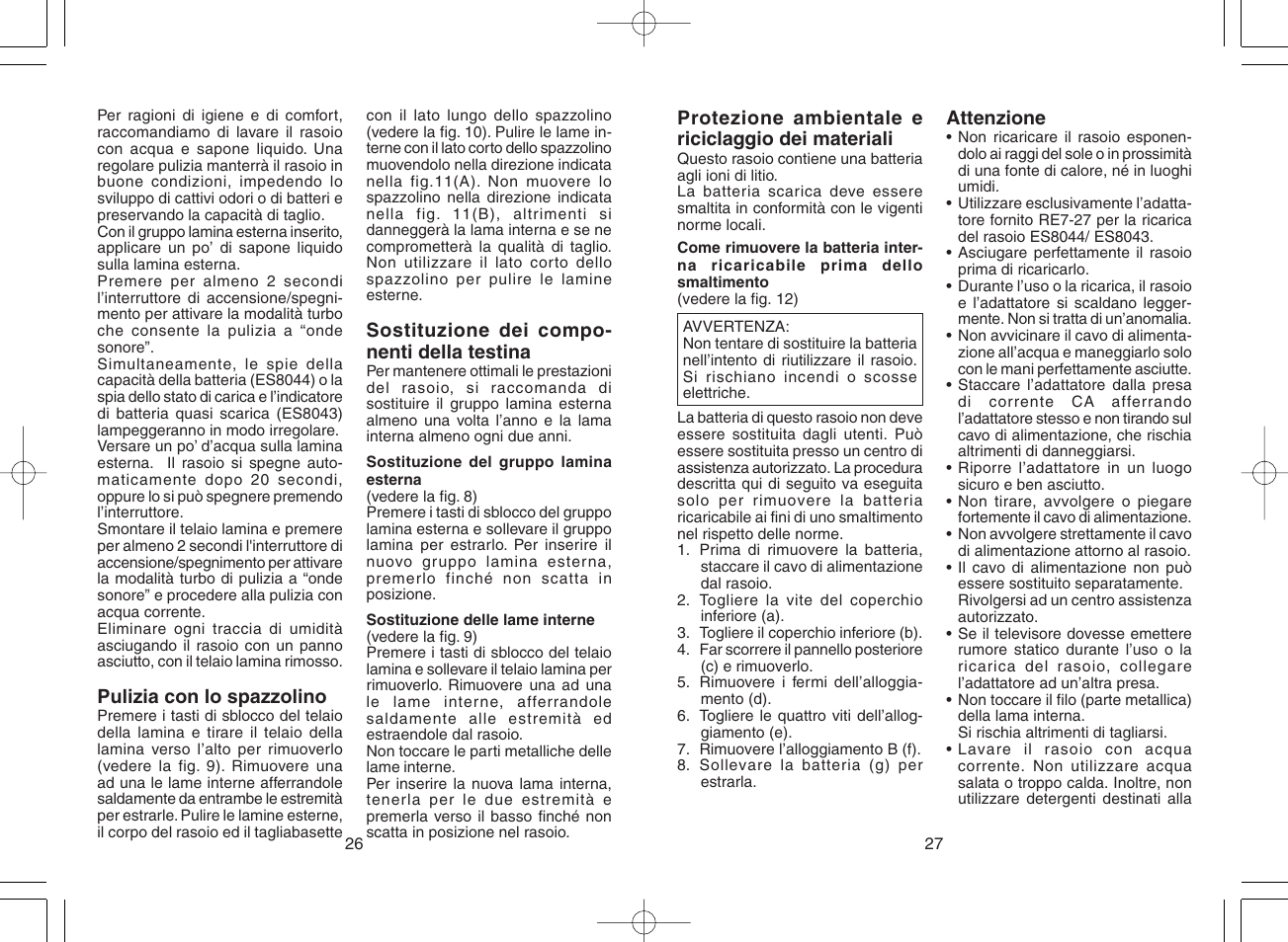 Panasonic ES8044 User Manual | Page 14 / 57