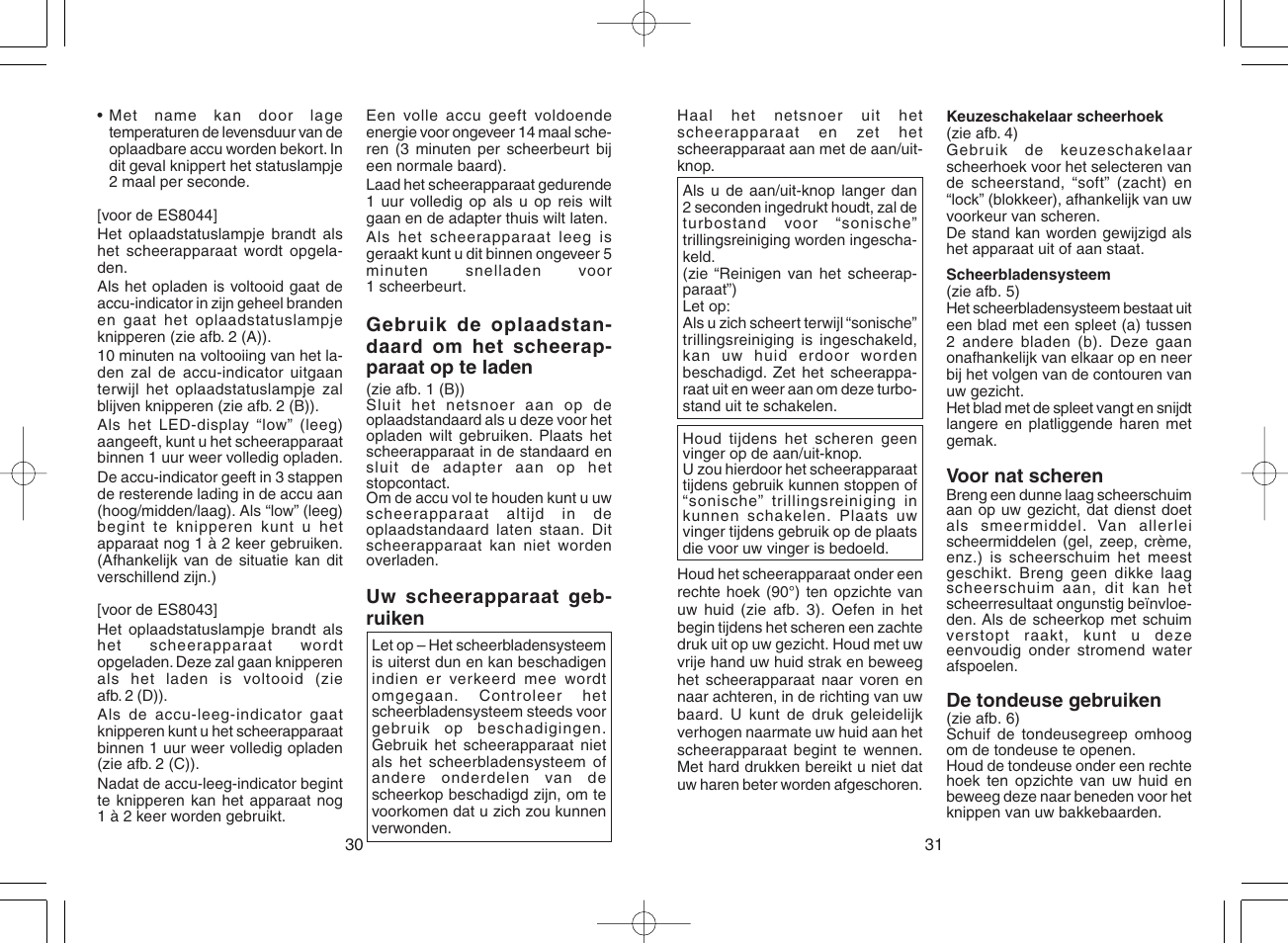 Panasonic ES8044 User Manual | Page 16 / 57
