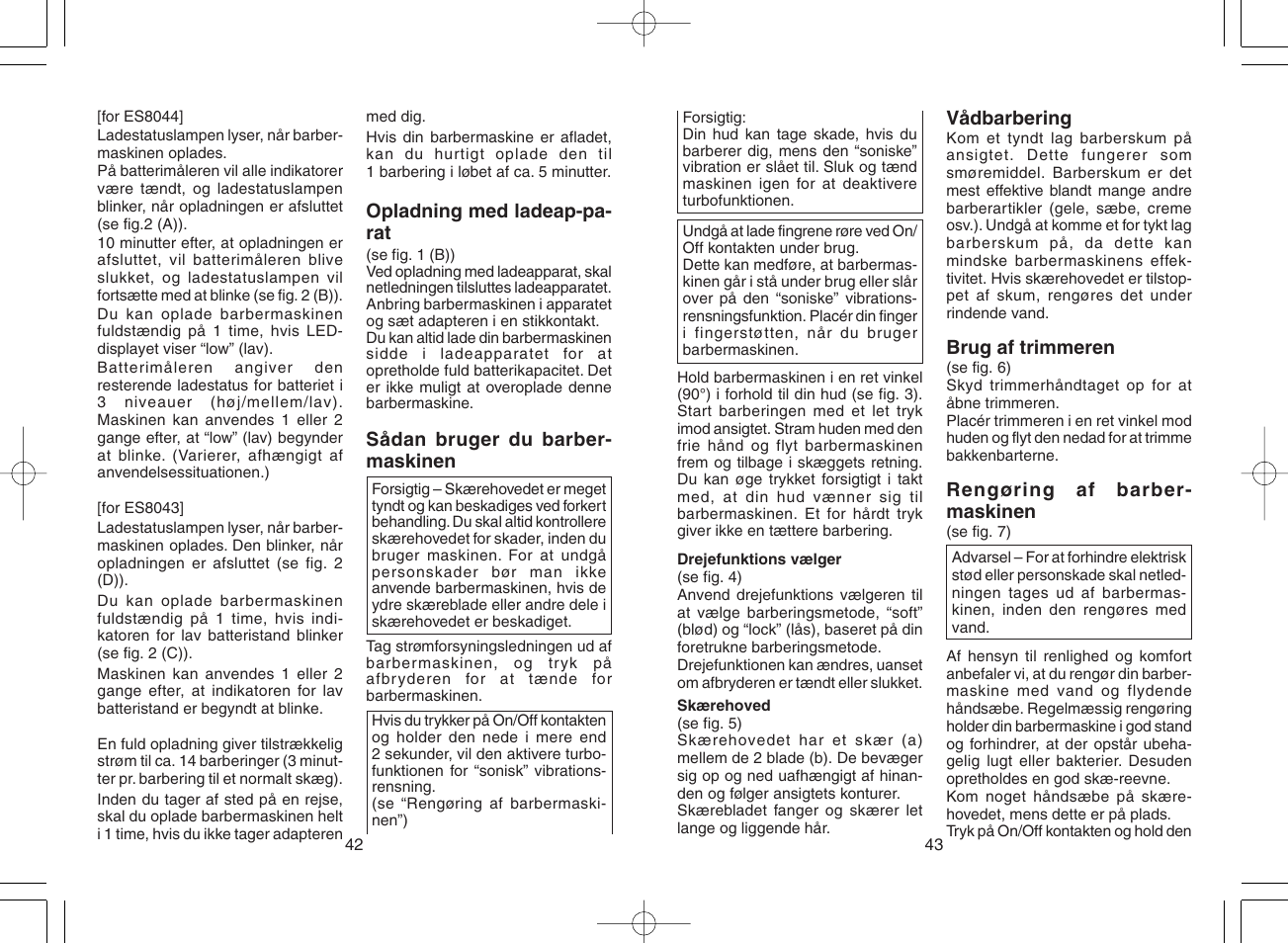 Panasonic ES8044 User Manual | Page 22 / 57