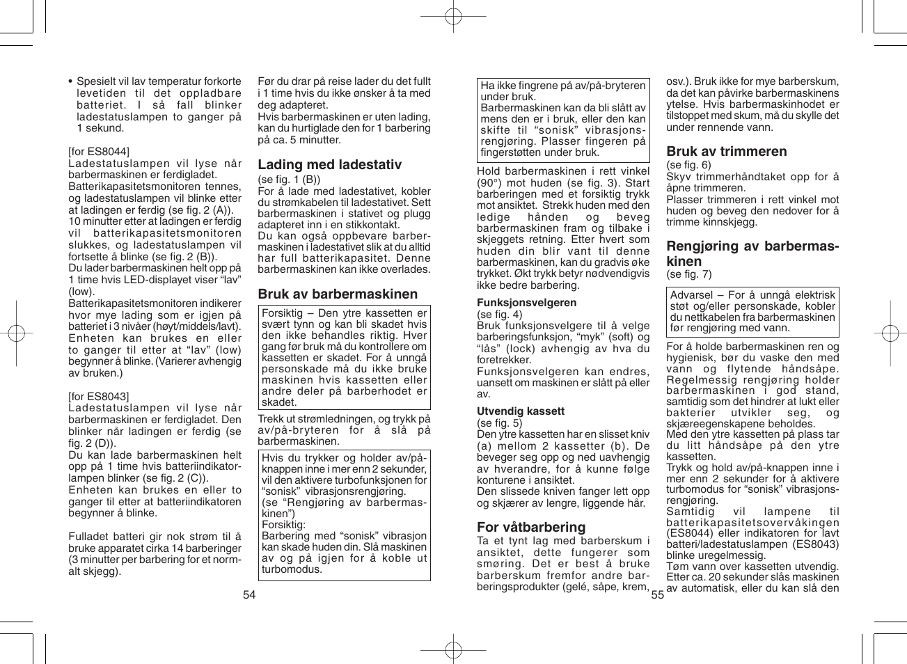 Panasonic ES8044 User Manual | Page 28 / 57