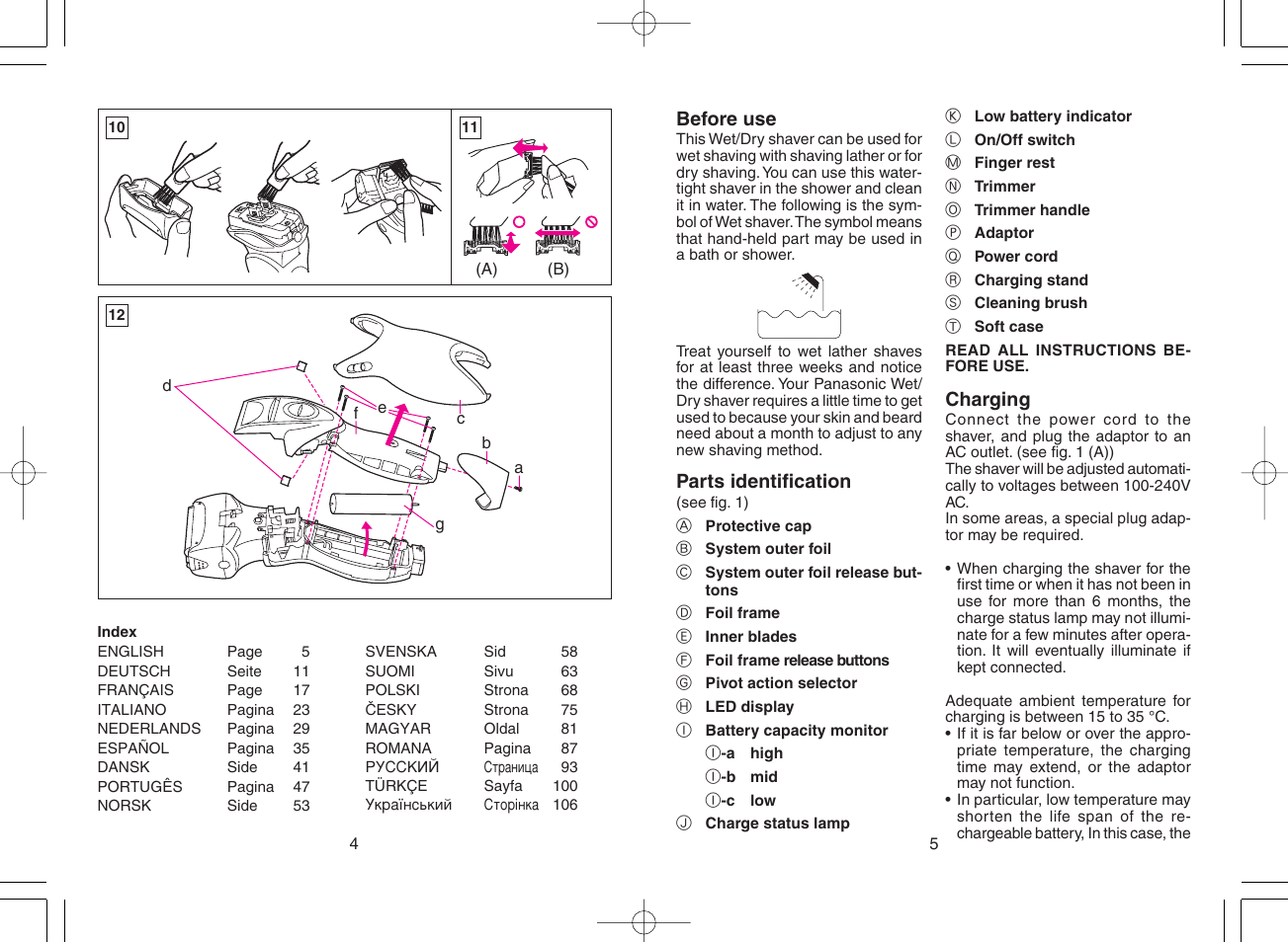 Panasonic ES8044 User Manual | Page 3 / 57