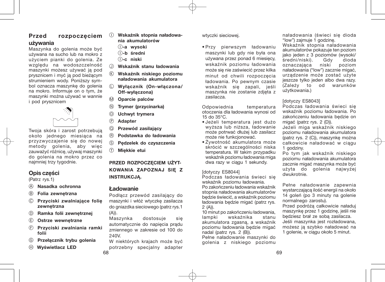 Panasonic ES8044 User Manual | Page 35 / 57