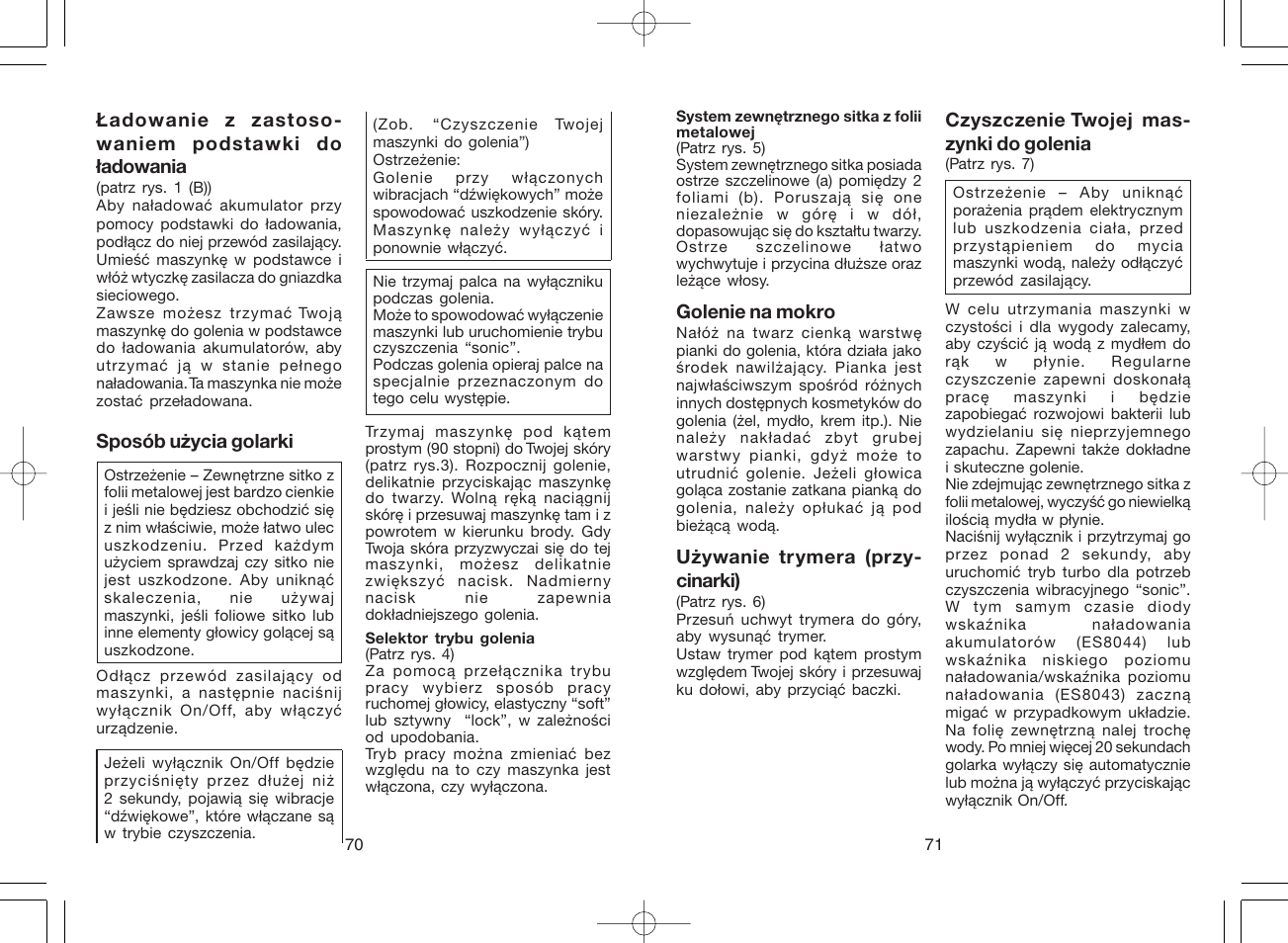 Panasonic ES8044 User Manual | Page 36 / 57