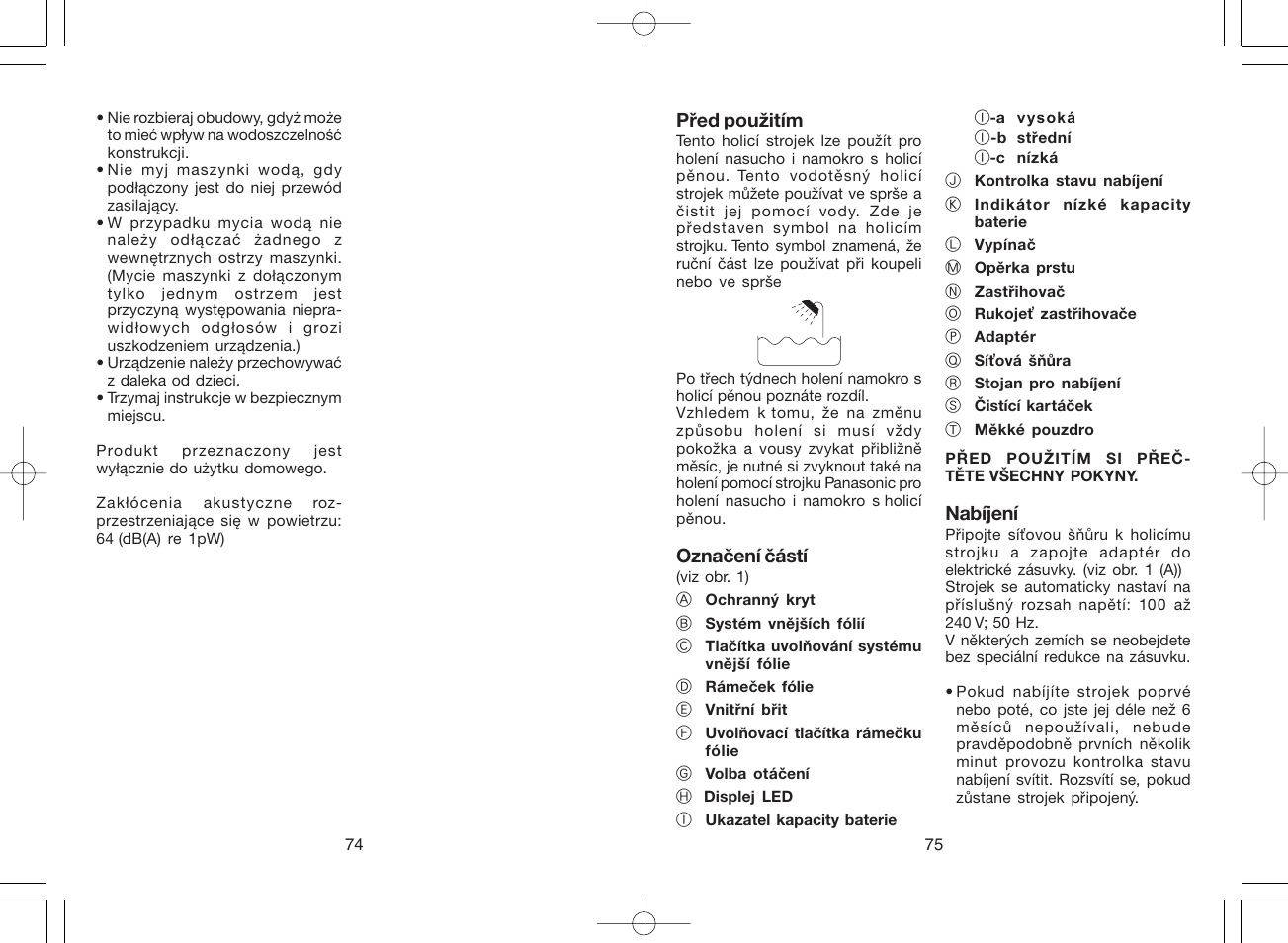 Panasonic ES8044 User Manual | Page 38 / 57