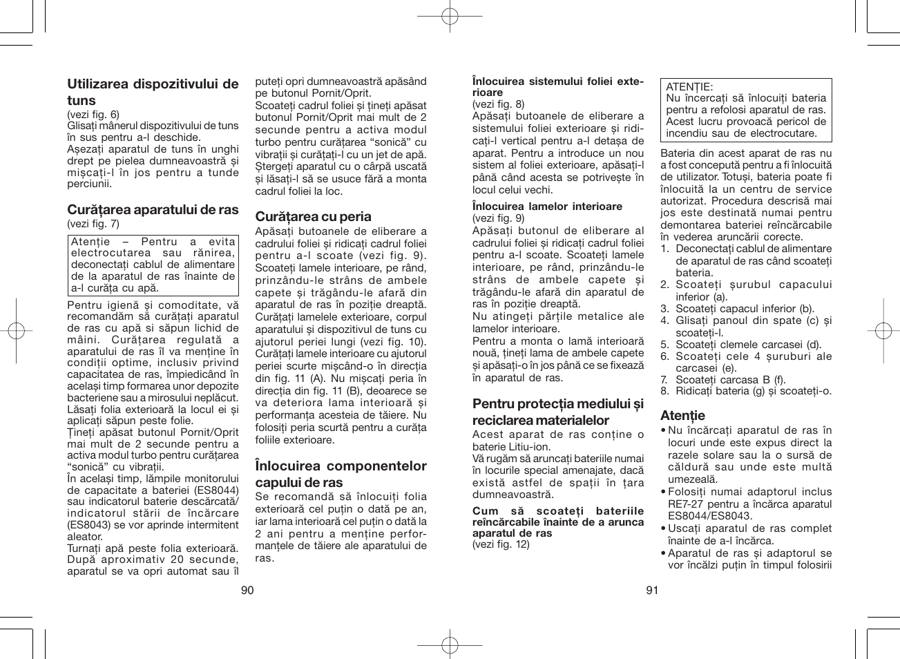 Panasonic ES8044 User Manual | Page 46 / 57