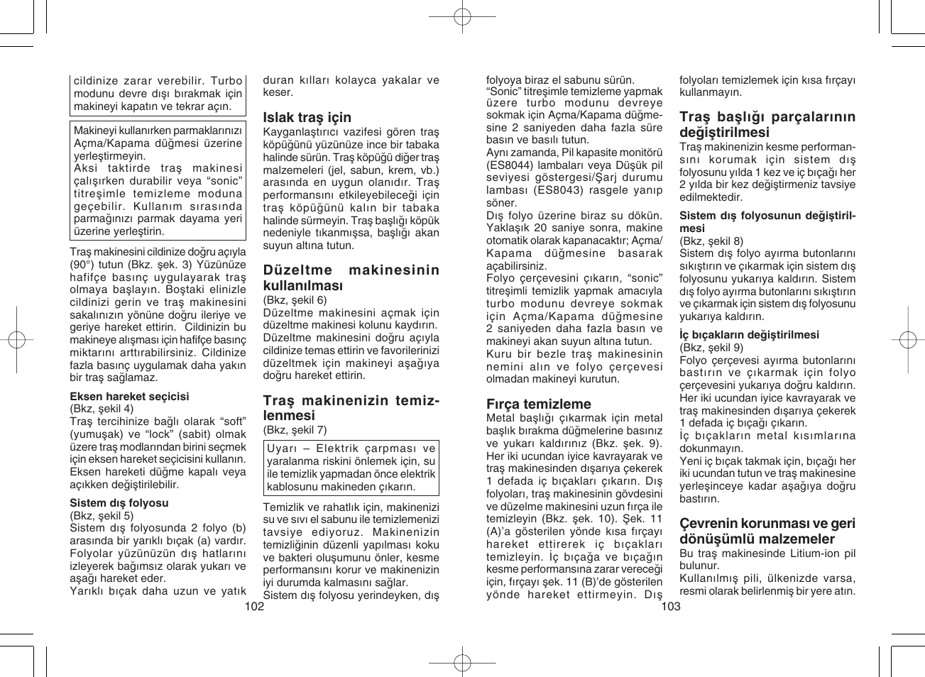 Panasonic ES8044 User Manual | Page 52 / 57