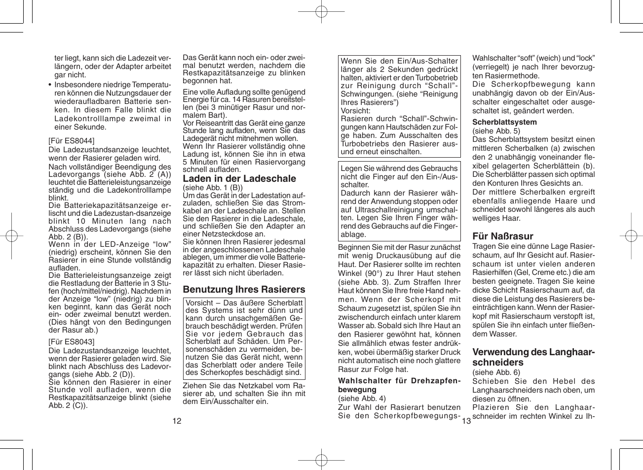 Panasonic ES8044 User Manual | Page 7 / 57