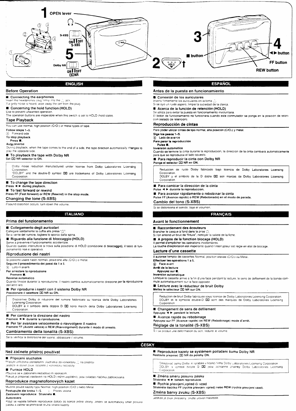 Nez zacnete pfistroj pouzivat | Panasonic RQ-X01 User Manual | Page 3 / 4