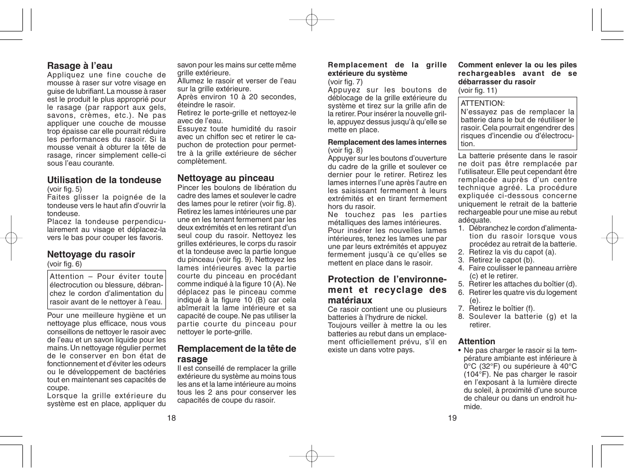 Panasonic ES7036 User Manual | Page 10 / 55