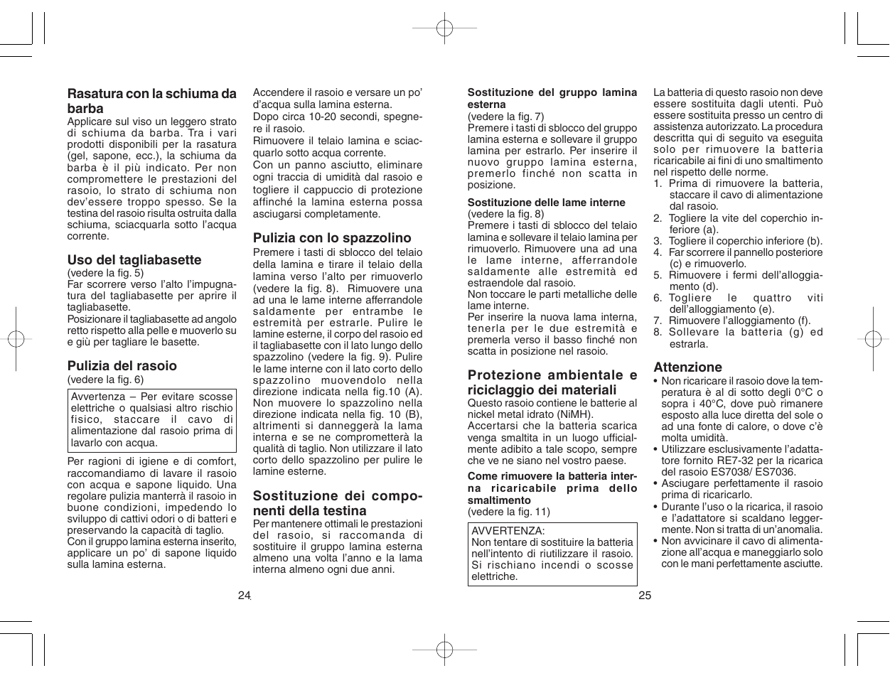 Panasonic ES7036 User Manual | Page 13 / 55