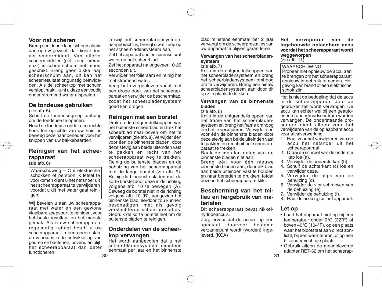 Panasonic ES7036 User Manual | Page 16 / 55