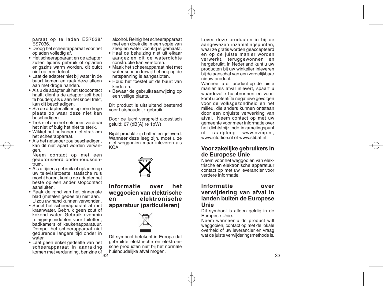 Panasonic ES7036 User Manual | Page 17 / 55
