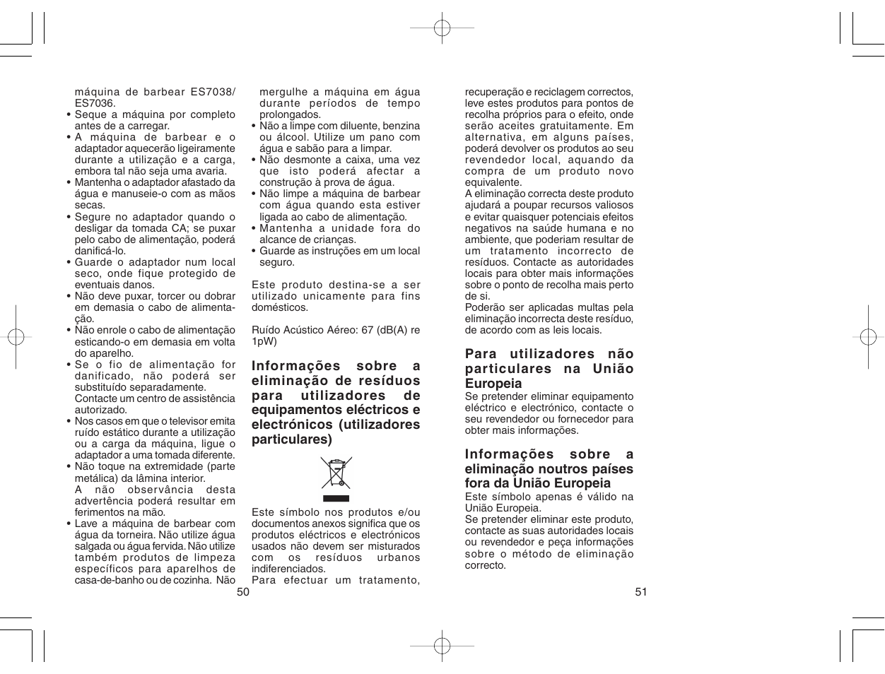 Panasonic ES7036 User Manual | Page 26 / 55
