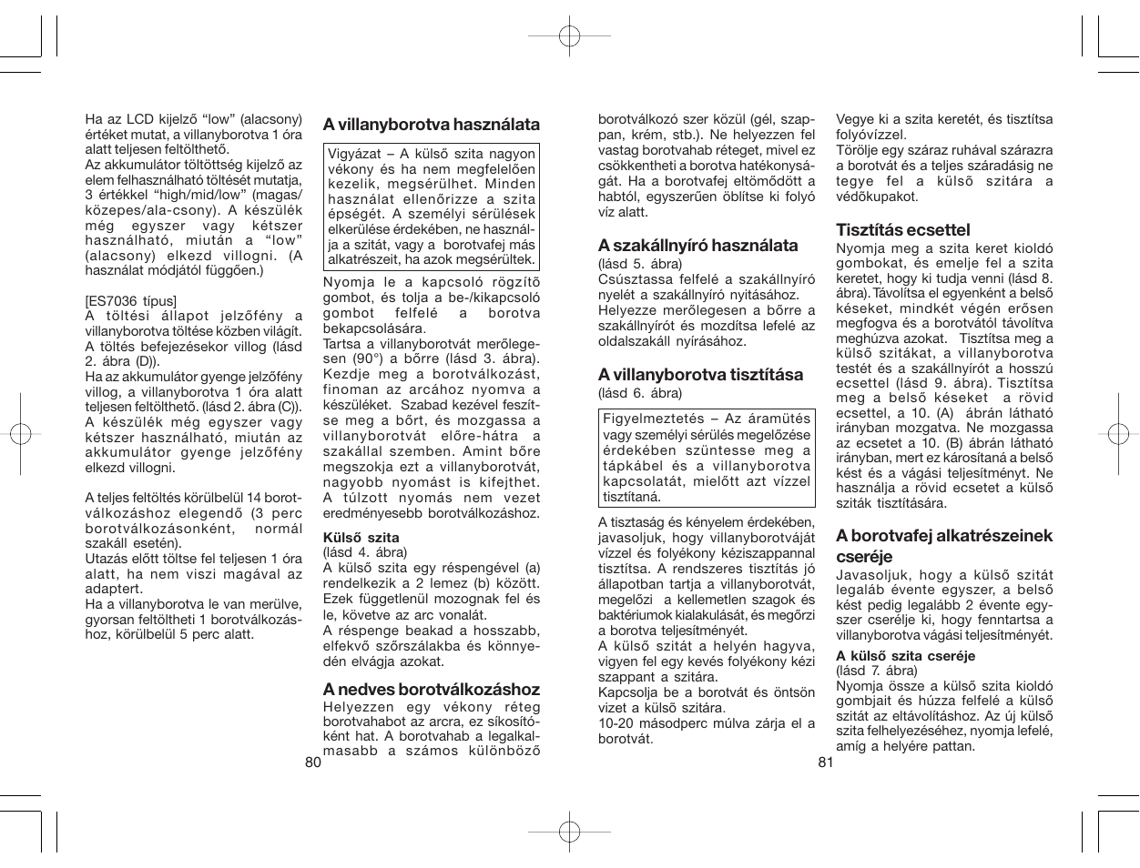 Panasonic ES7036 User Manual | Page 41 / 55