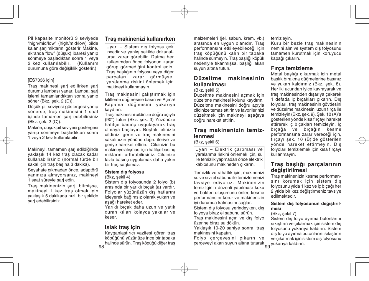Panasonic ES7036 User Manual | Page 50 / 55