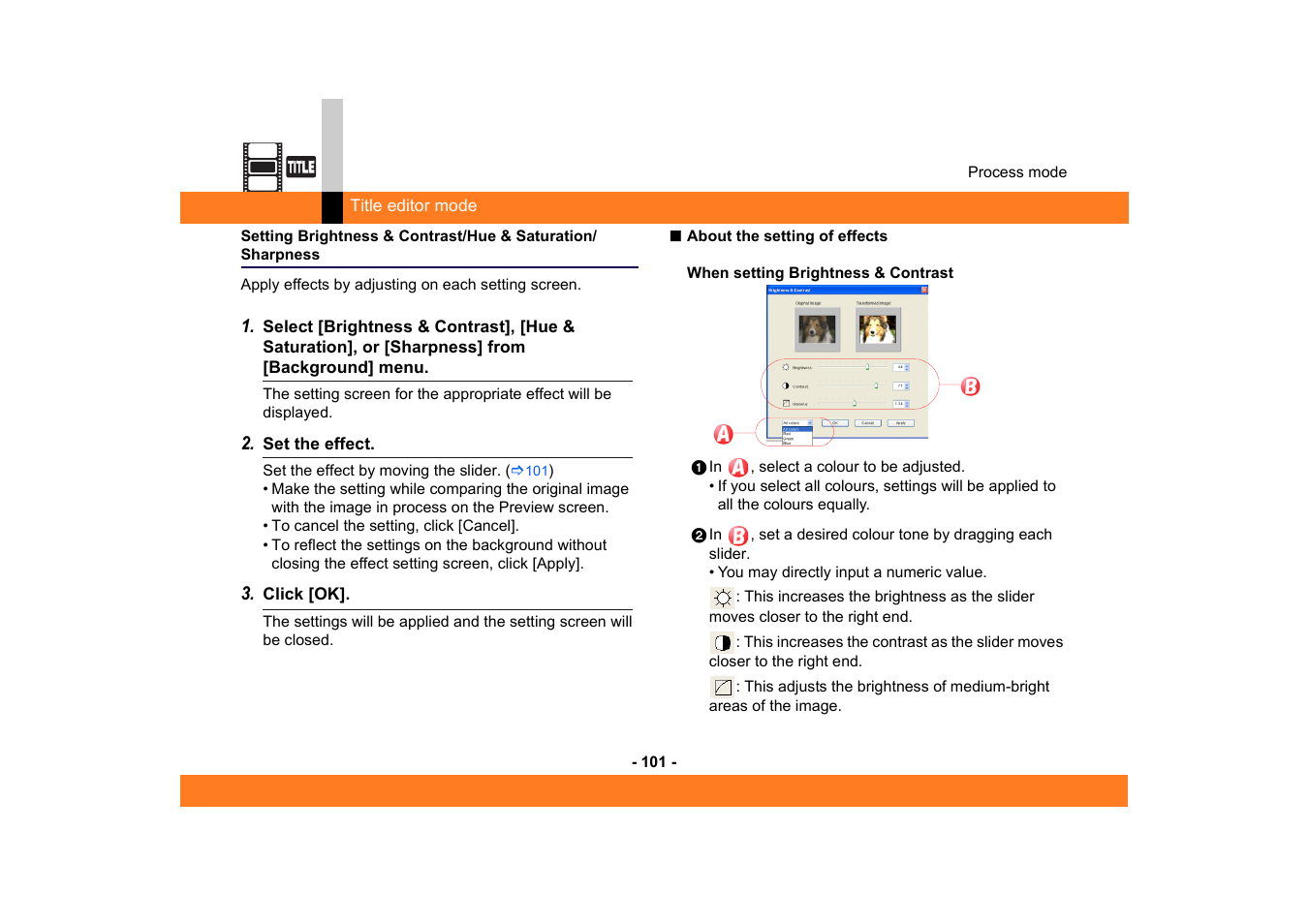 Panasonic MotionSD STUDIO 1.0E User Manual | Page 101 / 231