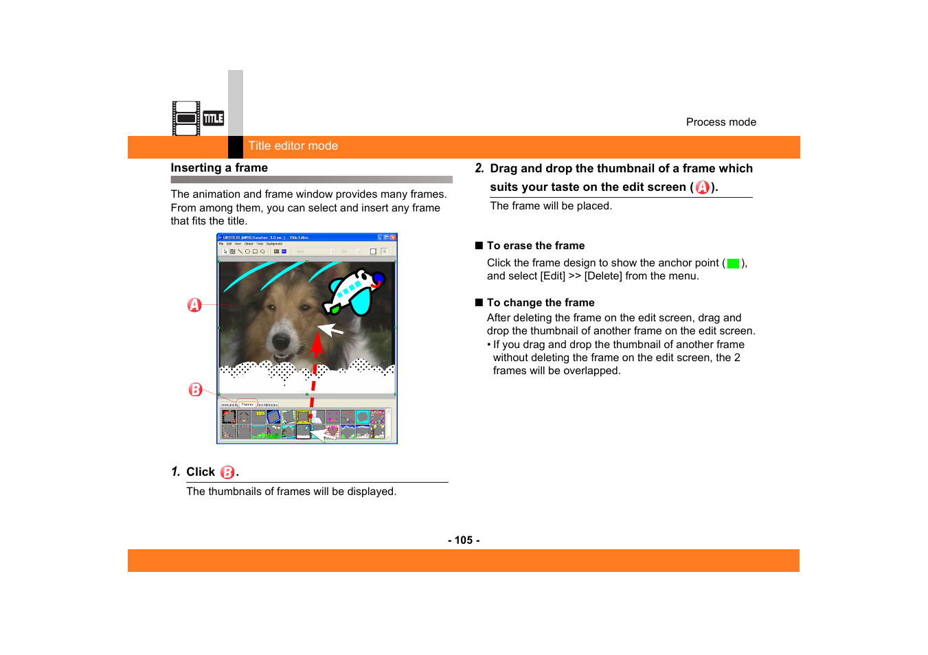 Inserting a frame | Panasonic MotionSD STUDIO 1.0E User Manual | Page 105 / 231