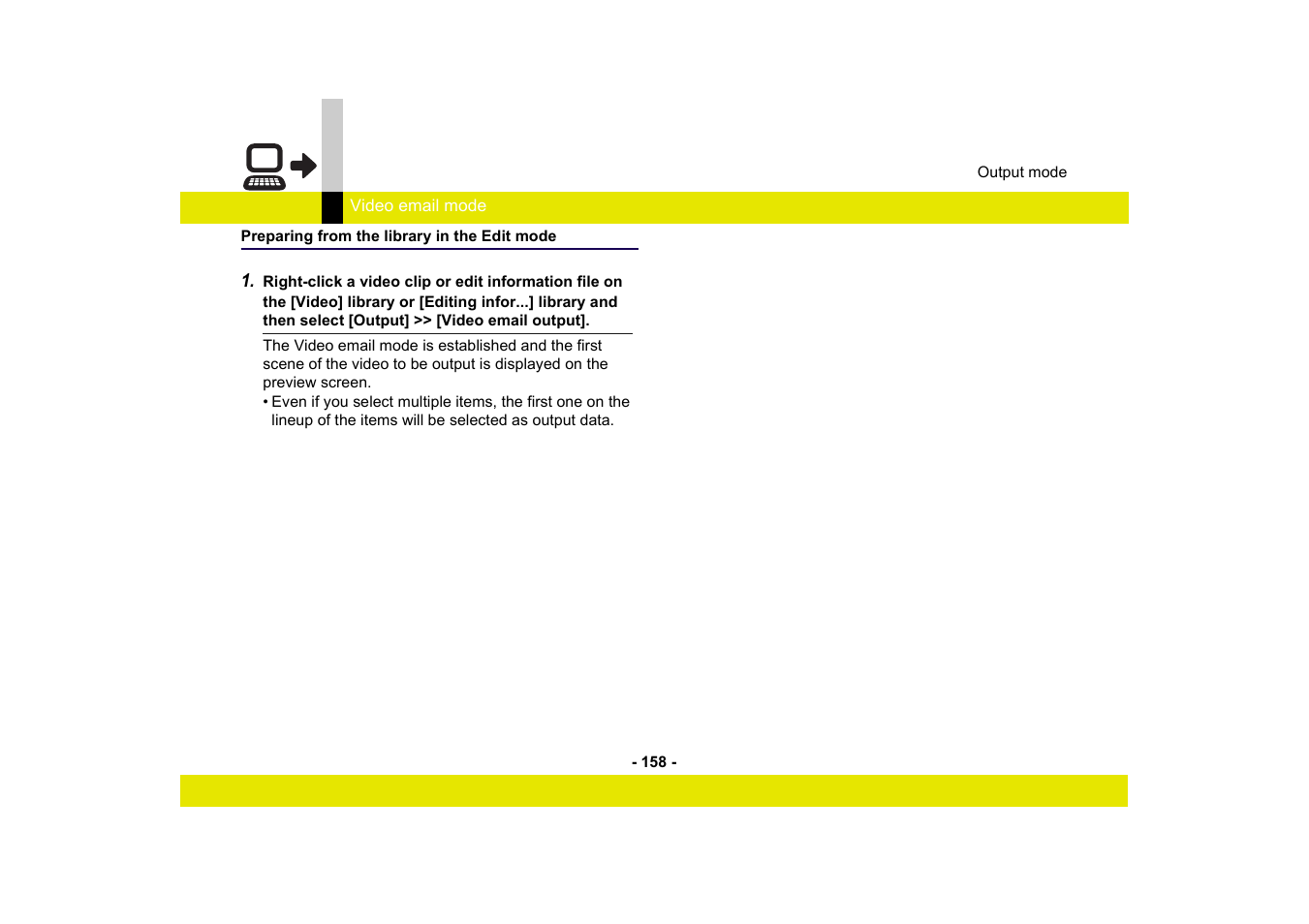Preparing from the library in the edit mode | Panasonic MotionSD STUDIO 1.0E User Manual | Page 158 / 231