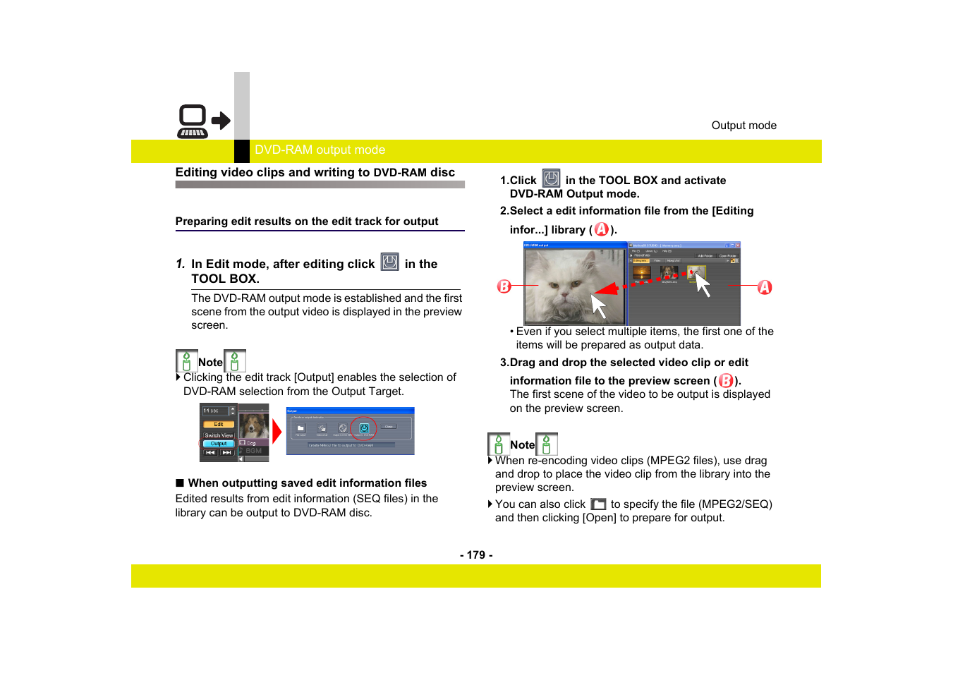 Editing video clips and writing to dvd-ram disc | Panasonic MotionSD STUDIO 1.0E User Manual | Page 179 / 231