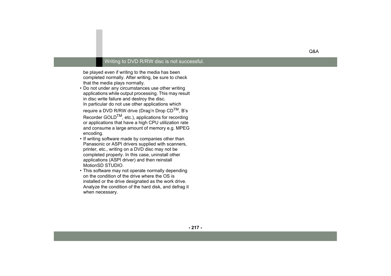 Panasonic MotionSD STUDIO 1.0E User Manual | Page 217 / 231