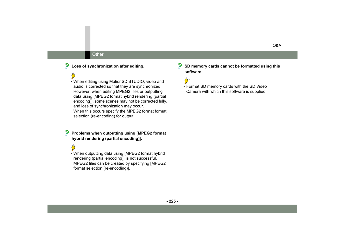 Panasonic MotionSD STUDIO 1.0E User Manual | Page 225 / 231
