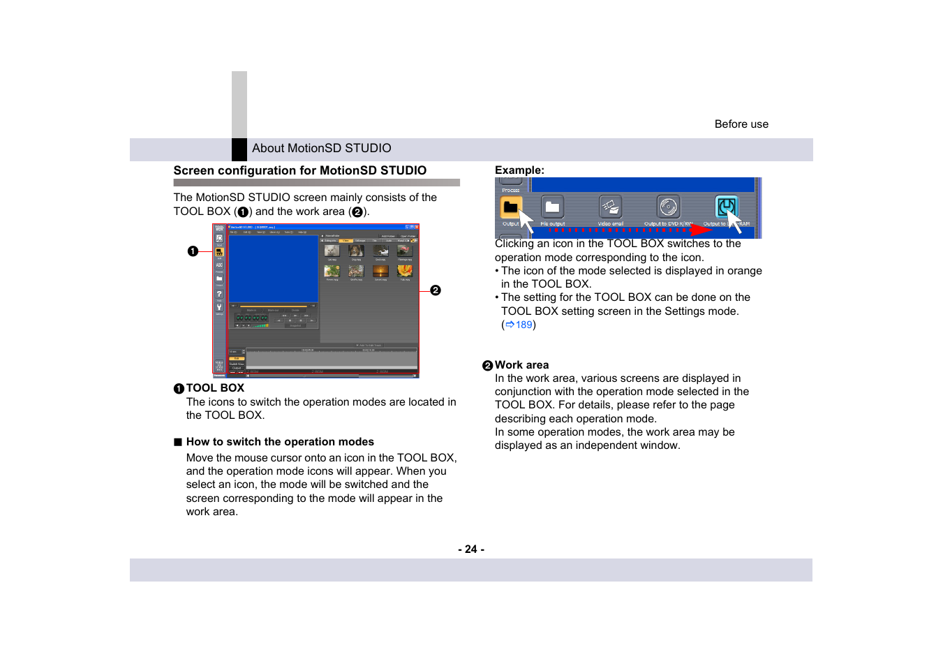 Screen configuration for motionsd studio | Panasonic MotionSD STUDIO 1.0E User Manual | Page 24 / 231